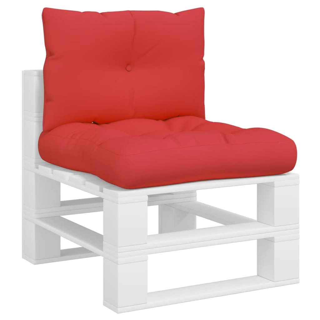 vidaXL Sitzauflage Palettenkissen 2-tlg. Rot Stoff, günstig online kaufen