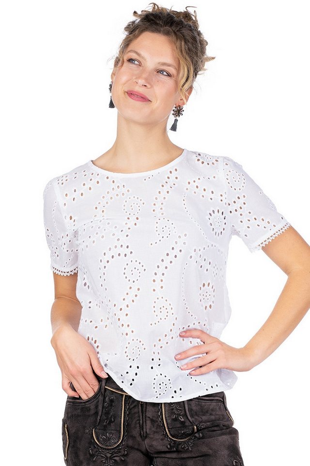 Berwin & Wolff Trachtenbluse Blusenshirt - REBECCA - weiß