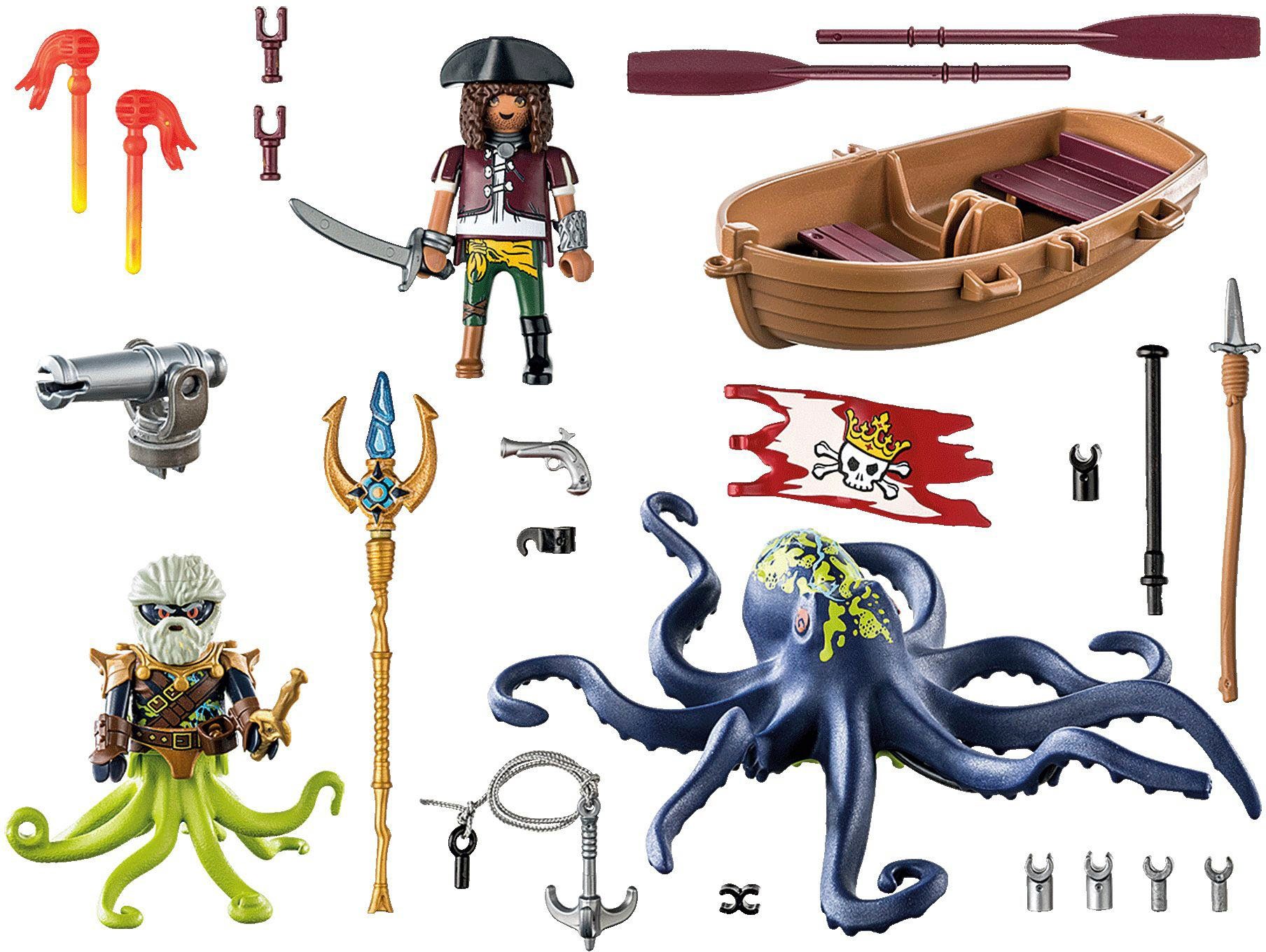 Playmobil® Kampf gegen den Riesenoktopus (71419), Pirates Konstruktions-Spielset, (44 St), Made in Europe – Bild 3 von 5