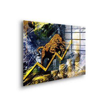 DOTCOMCANVAS® Acrylglasbild, Acrylglasbild, Börse und Trading, Grün, Hochkant, motivation, Schwarz