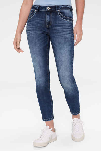 SENSES.THE LABEL Slim-fit-Jeans mit Schlitz am Saum