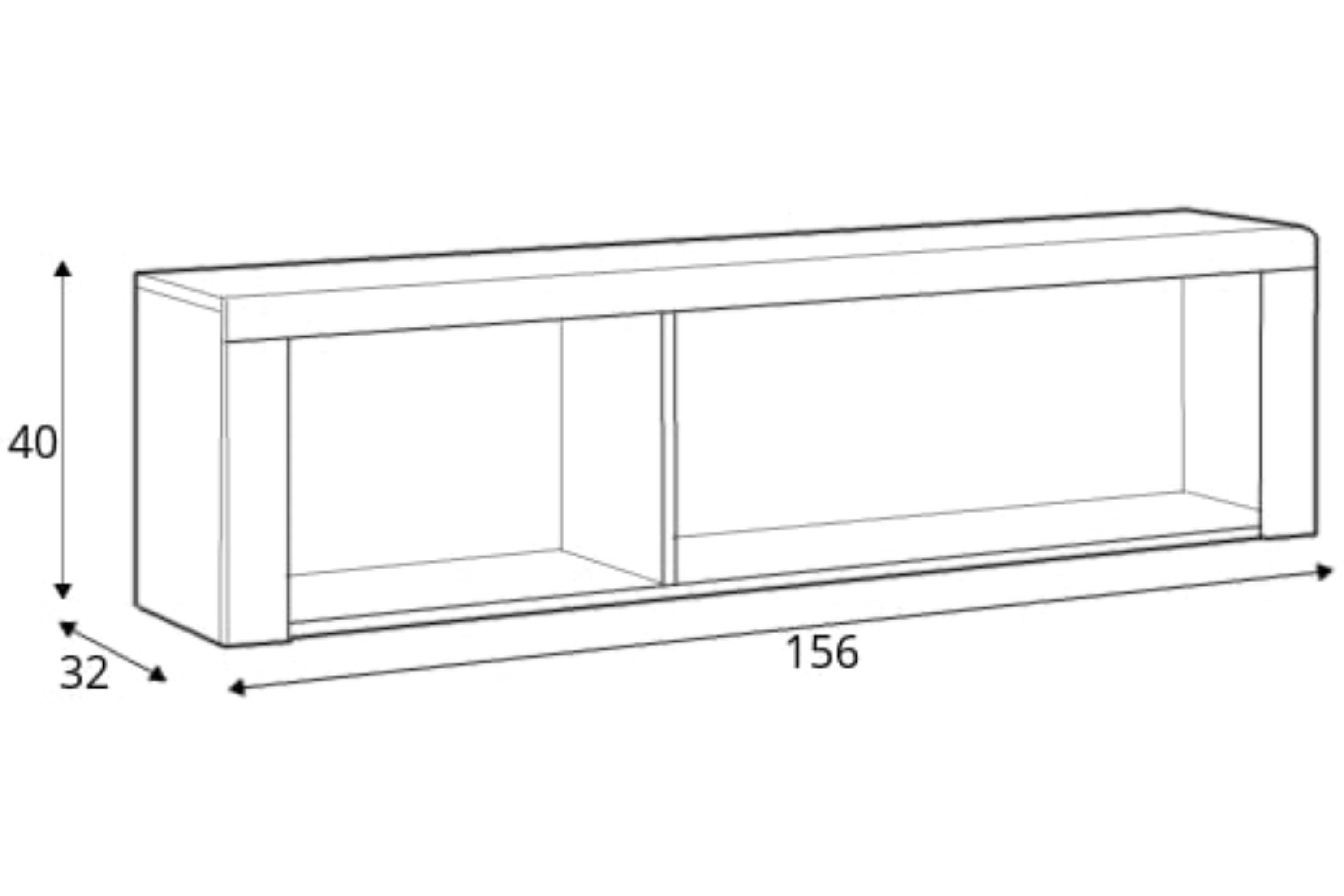 Konsimo Wandregal DAMINO Wandregal, mit Einlegeböden, mit zeitloses Schublade, glänzend, mit Design Türe