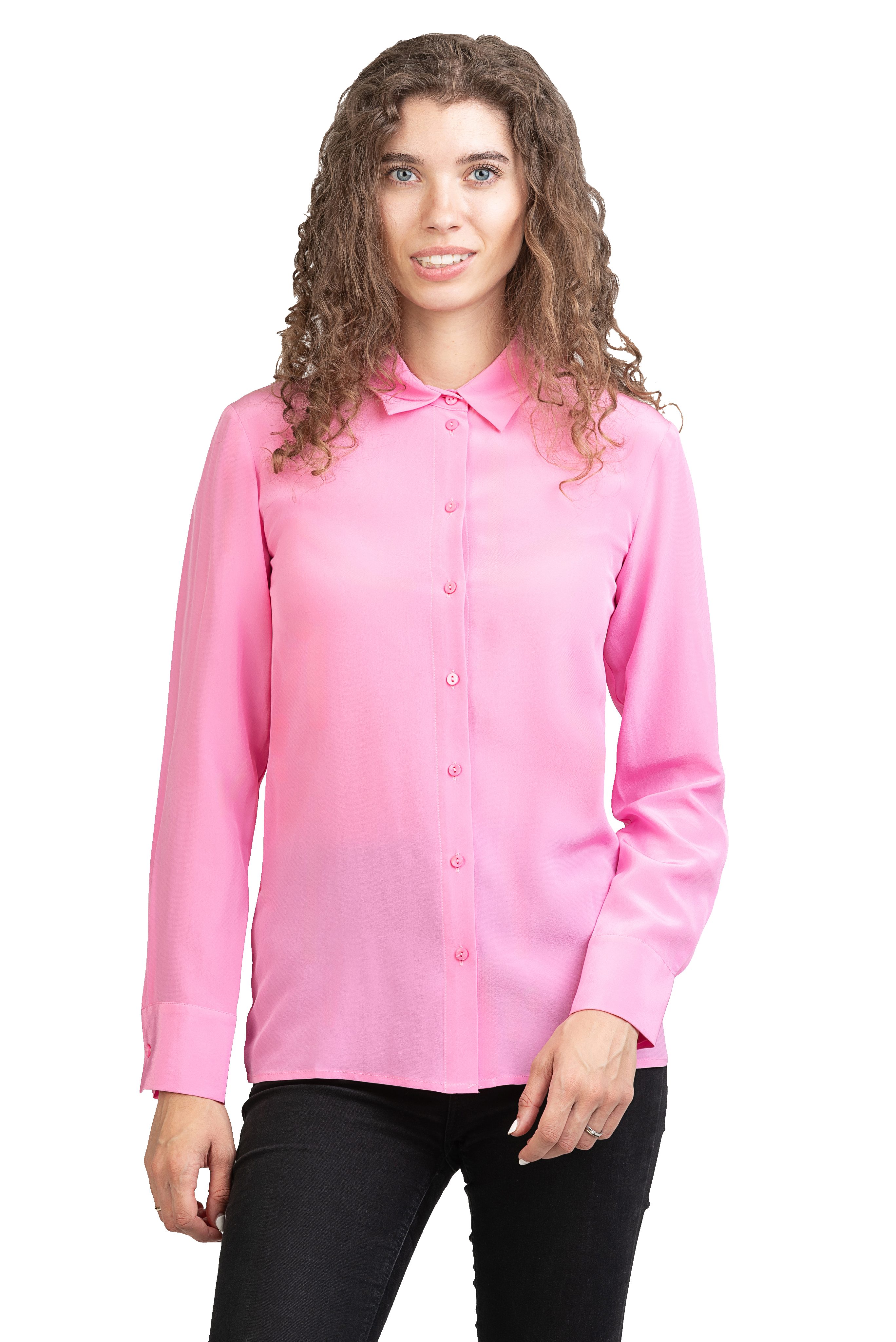 Posh Gear Seidenbluse Damen Seidenbluse Collettoseta Bluse aus 100% Seide 100% Seide
