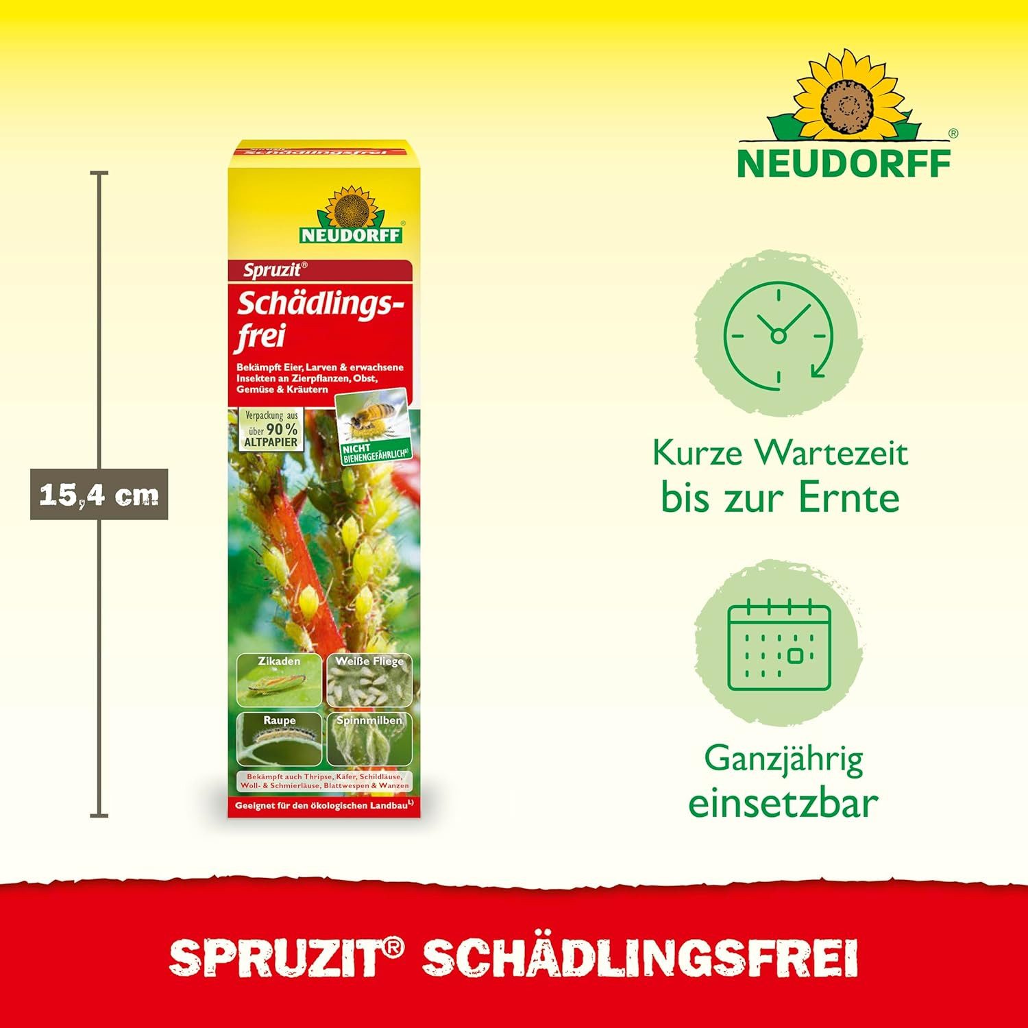 Neudorff Insektenspray Spruzit Schädlingsfrei 100 ml Konzentrat, 100 ml, biologische Bekämpfung von Schädlingen