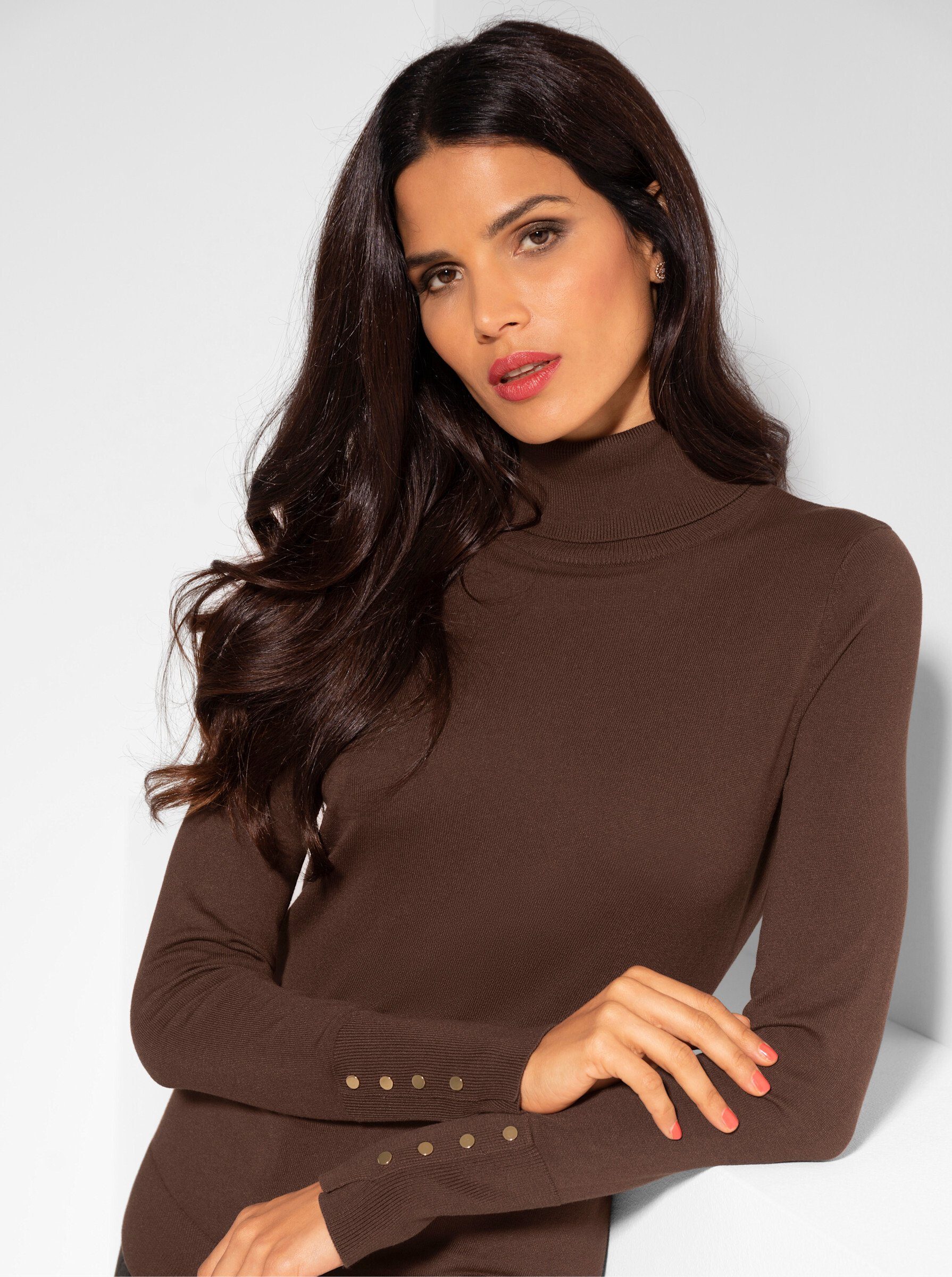 heine Strickpullover Rollkragen-Pullover Langarm Feinstrick günstig online kaufen