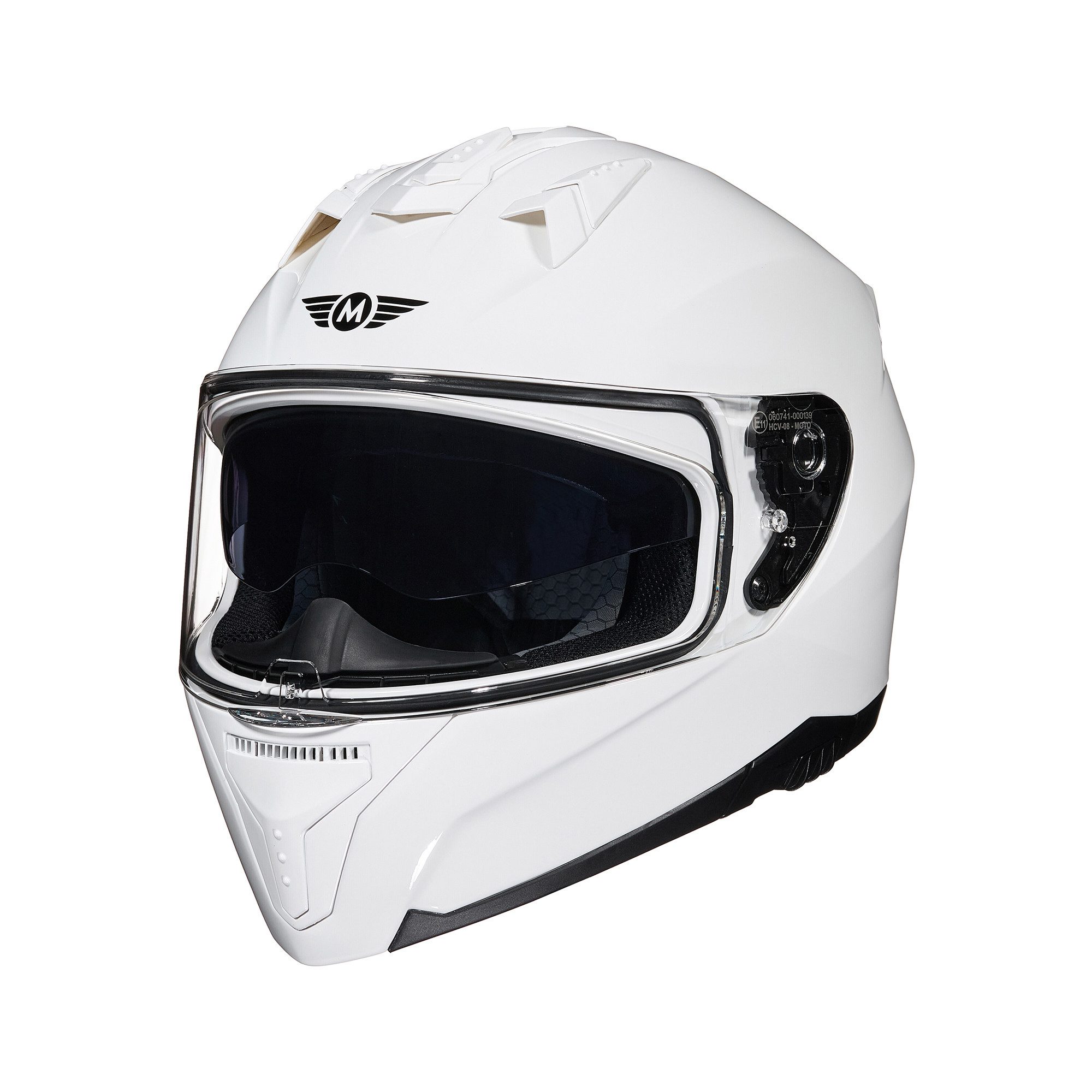MOTO HELMETS Motorradhelm Integralhelm Motorrad Full Helm AF-77, Helm für Motorrad Roller Scooter, Schnellverschluss, Visier, nur 1350g