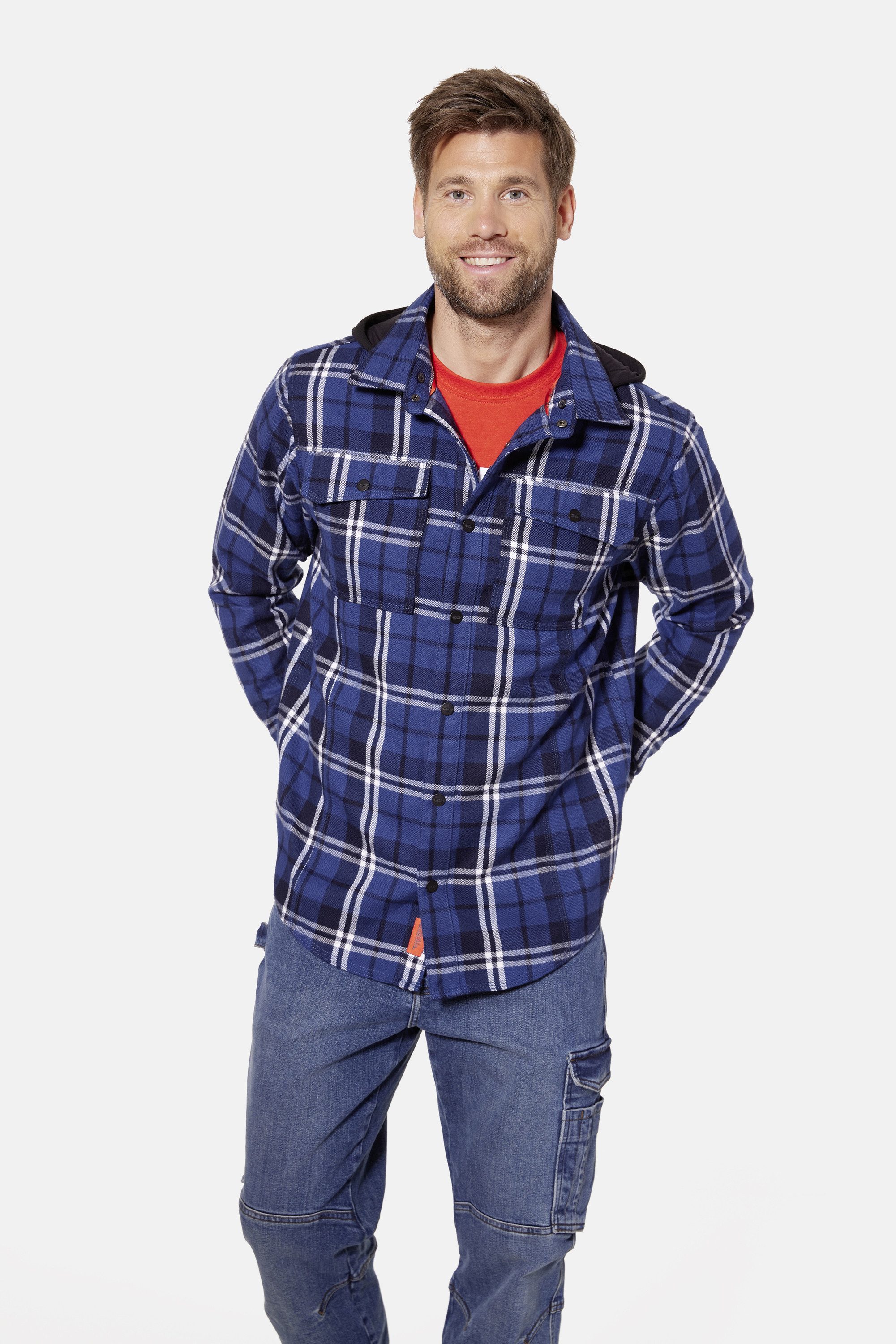 HERO by John Medoox Kapuzenhemd Overshirt HUNTER Workwear Arbeitshemd mit K günstig online kaufen