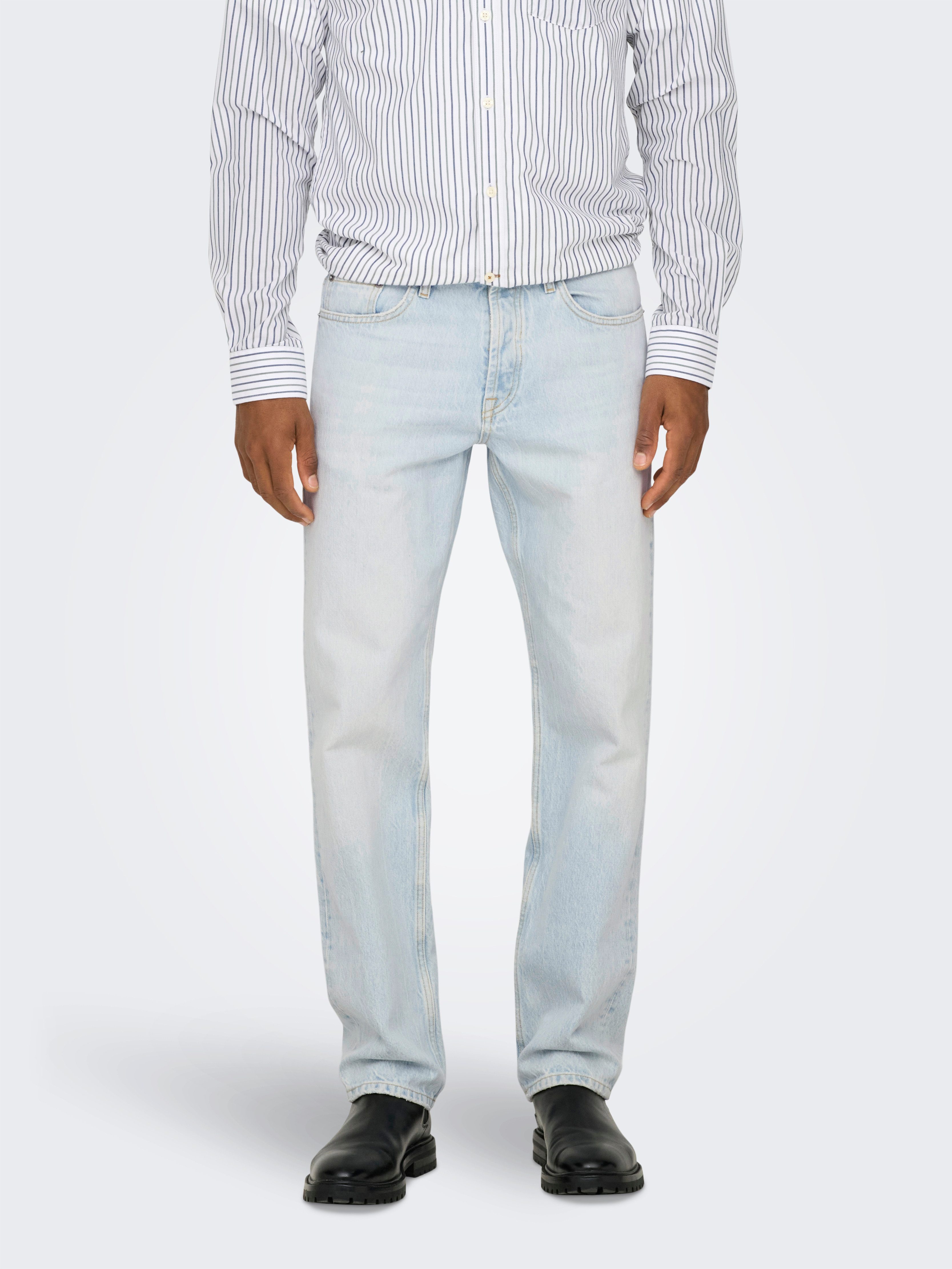 ONLY & SONS Regular-fit-Jeans ONSEDGE STRAIGHT BROMO 0017 DOT DNM NOOS günstig online kaufen
