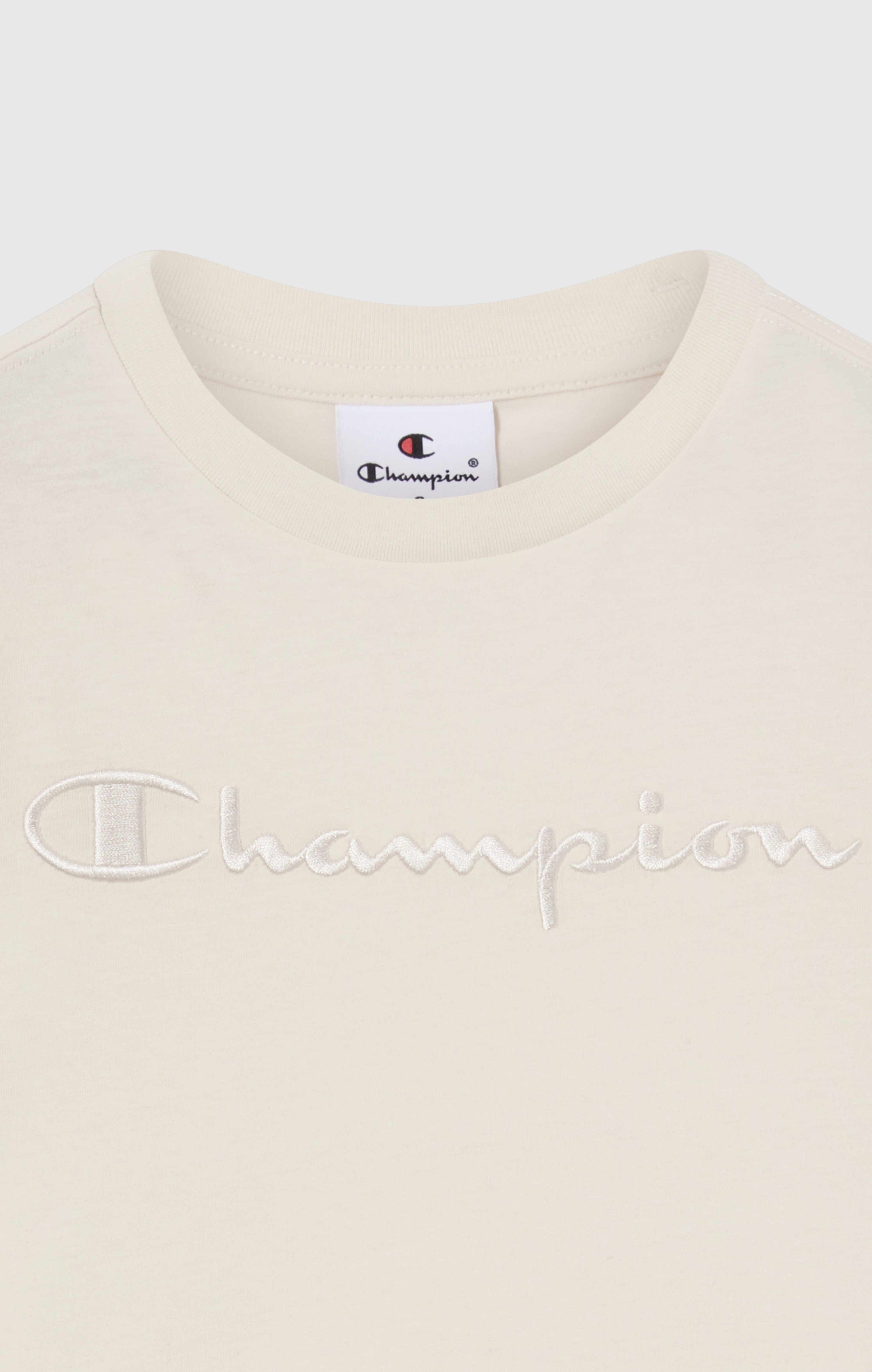 Champion T-Shirt ICONS TONAL Crewneck T-Shirt with Large Logo mit großem Logo, Kurzarm, aus Baumwolle