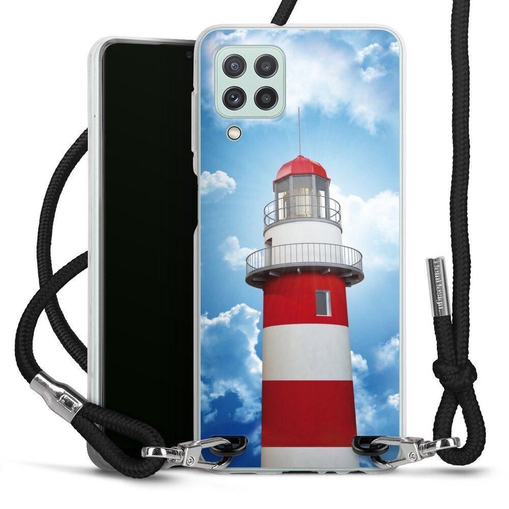 DeinDesign Handyhülle Leuchtturm Wolke Himmel Leuchtturm, Samsung Galaxy A22 4G Handykette Hülle mit Band Case zum Umhängen