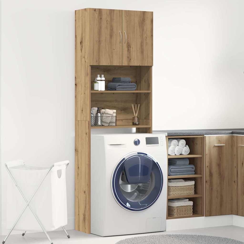 vidaXL Waschmaschinenumbauschrank Waschmaschinenschrank Artisan-Eiche 64x24 günstig online kaufen