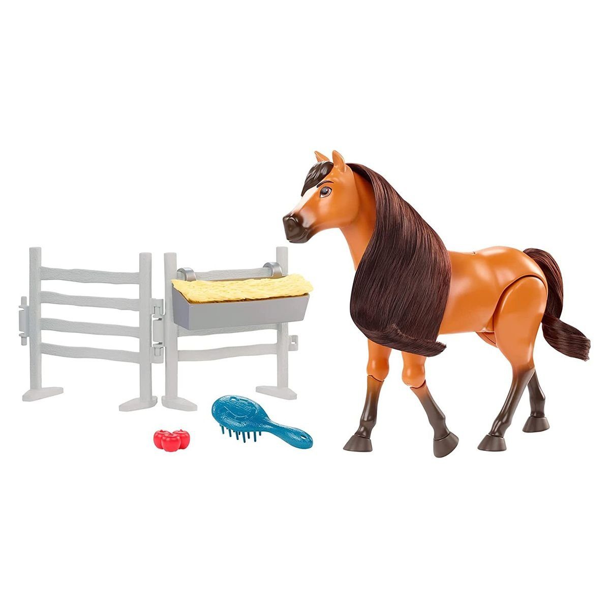 Mattel® Puppen Accessoires-Set Mattel HBB22 - DreamWorks Spirit Untamed - Pferd Spirit + Zubehör, mi