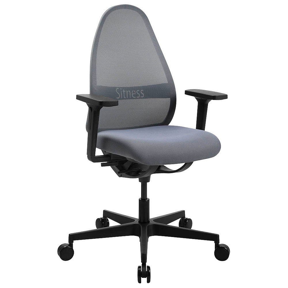 TOPSTAR Bürostuhl 1 Bürostuhl Soft Sitness - Gestell schwarz / Stoff grau