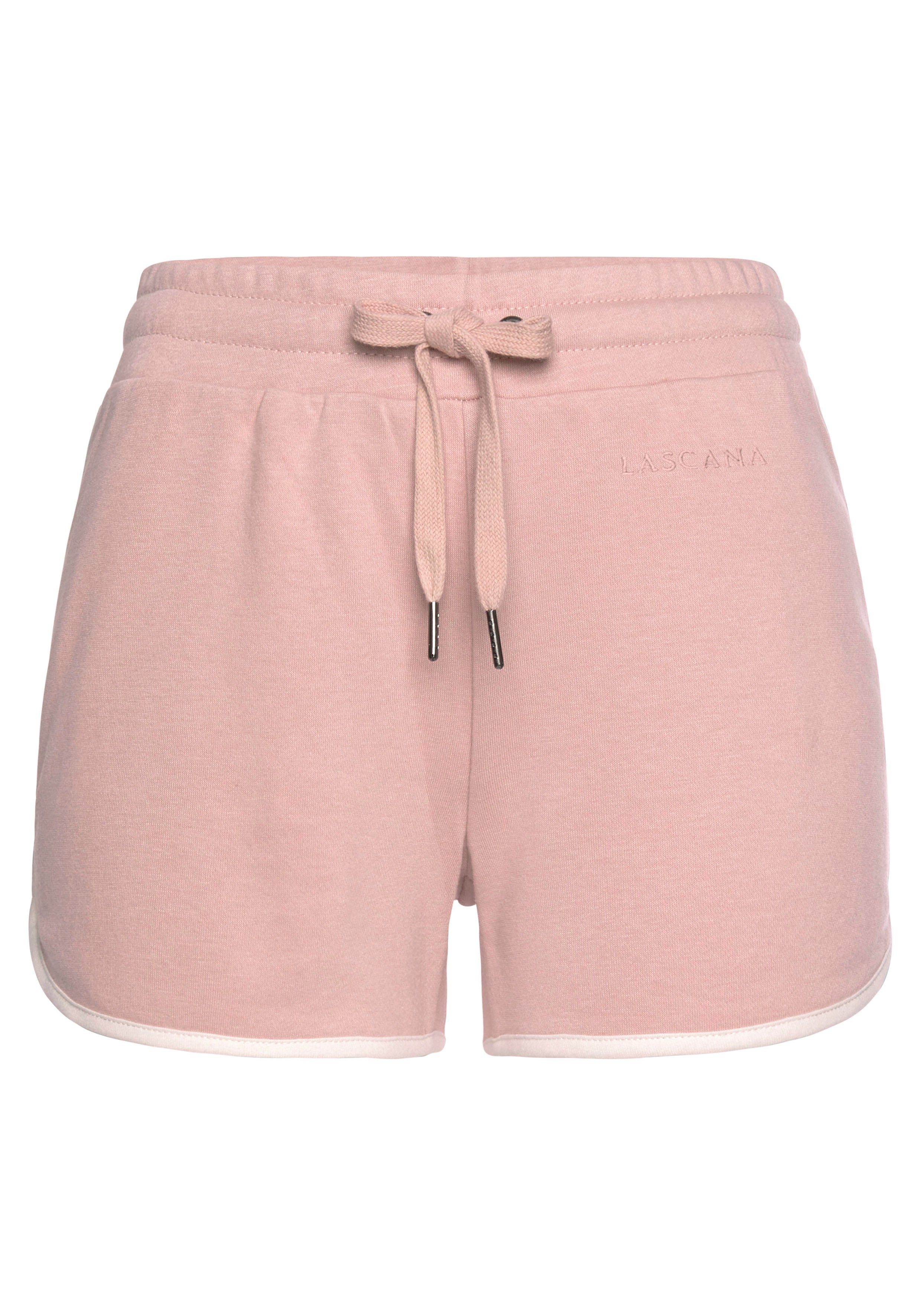 LASCANA Relaxshorts mit Kontrastpaspeln, Loungeanzug günstig online kaufen