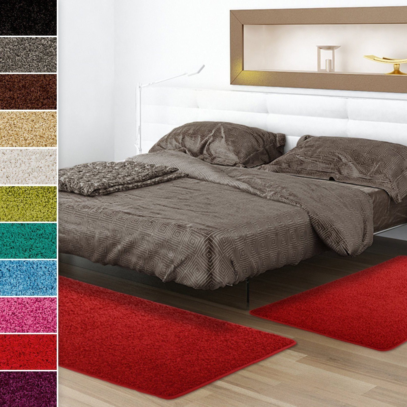 casa pura Hochflor-Bettumrandung Sphinx, 11 Farben, günstig online kaufen