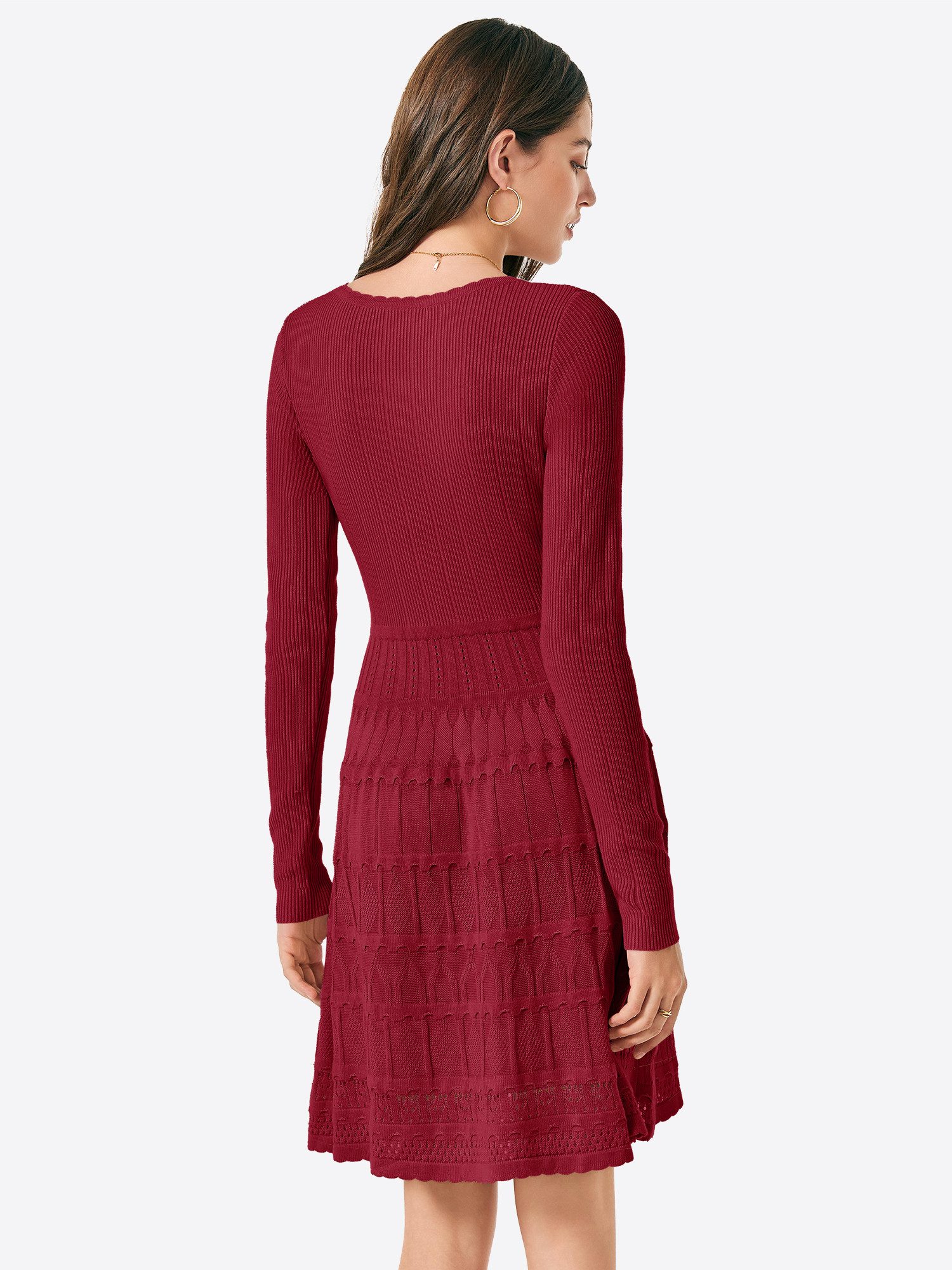 Imily Bela Strickkleid Damen Kurzes A-Linien-Kleid günstig online kaufen