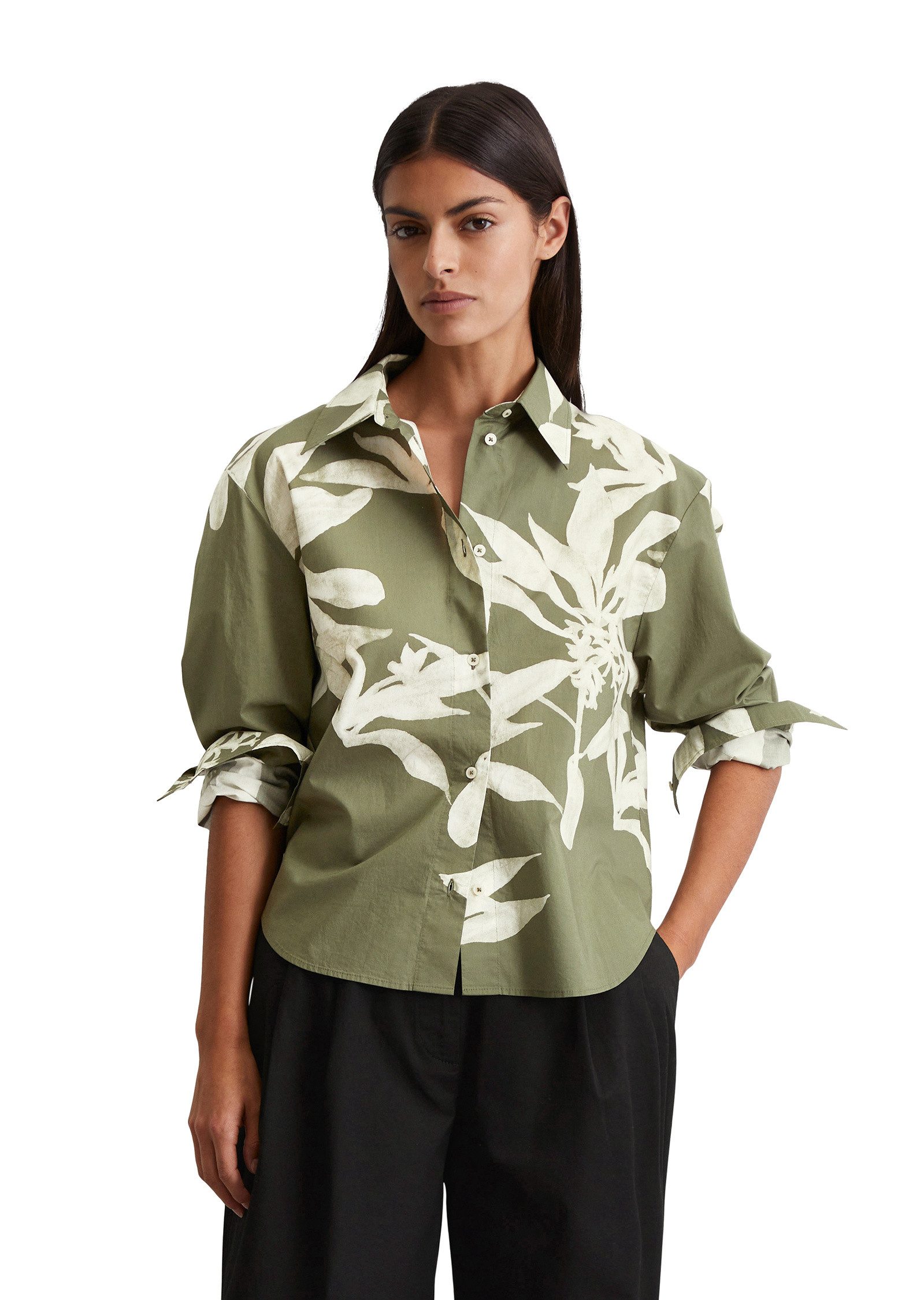 Marc O'Polo Langarmbluse aus Papertouch-Popeline günstig online kaufen