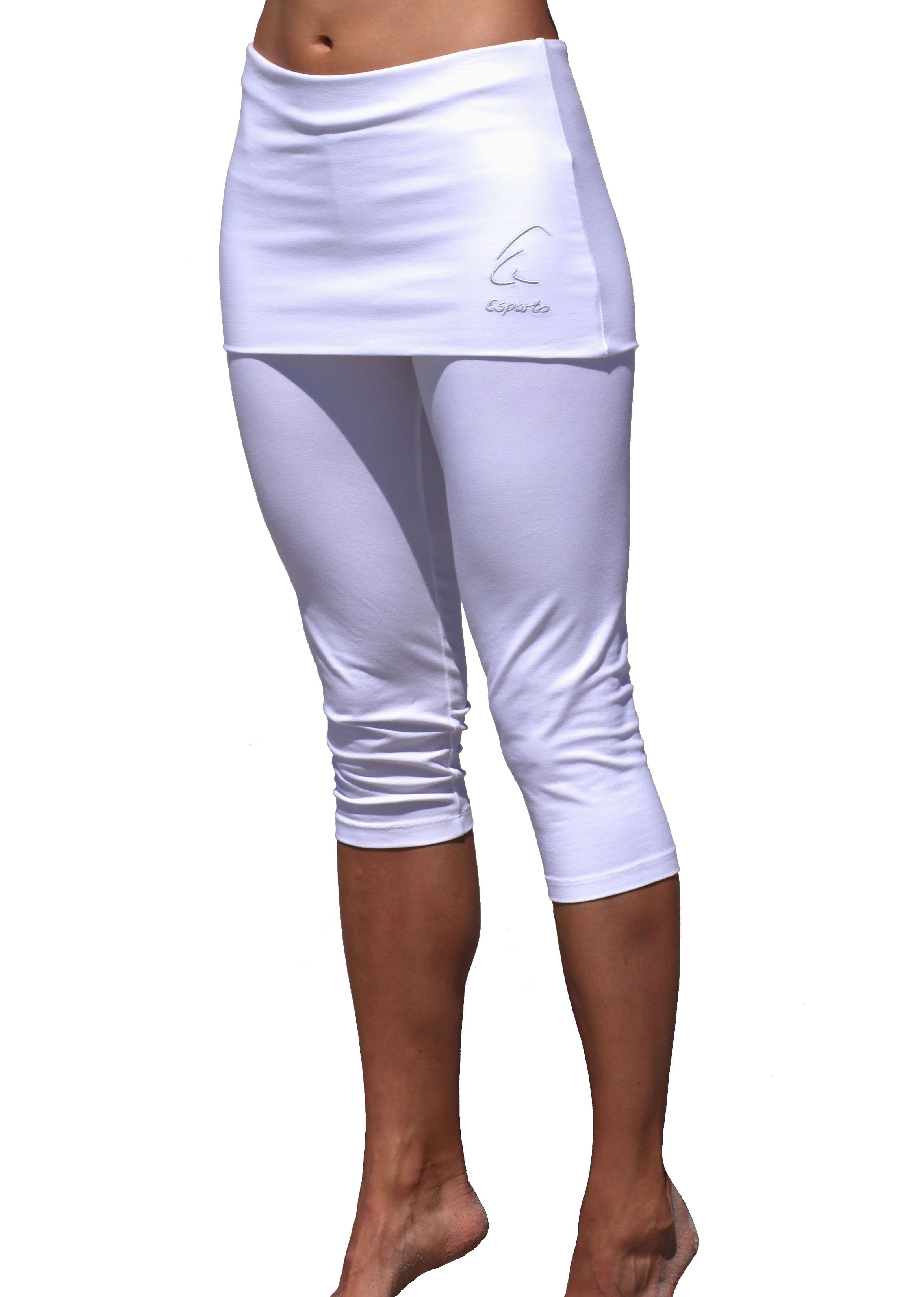 ESPARTO Yogahose Capri, 3/4-Yoga-Rockhose Thanda mit Rockelement günstig online kaufen
