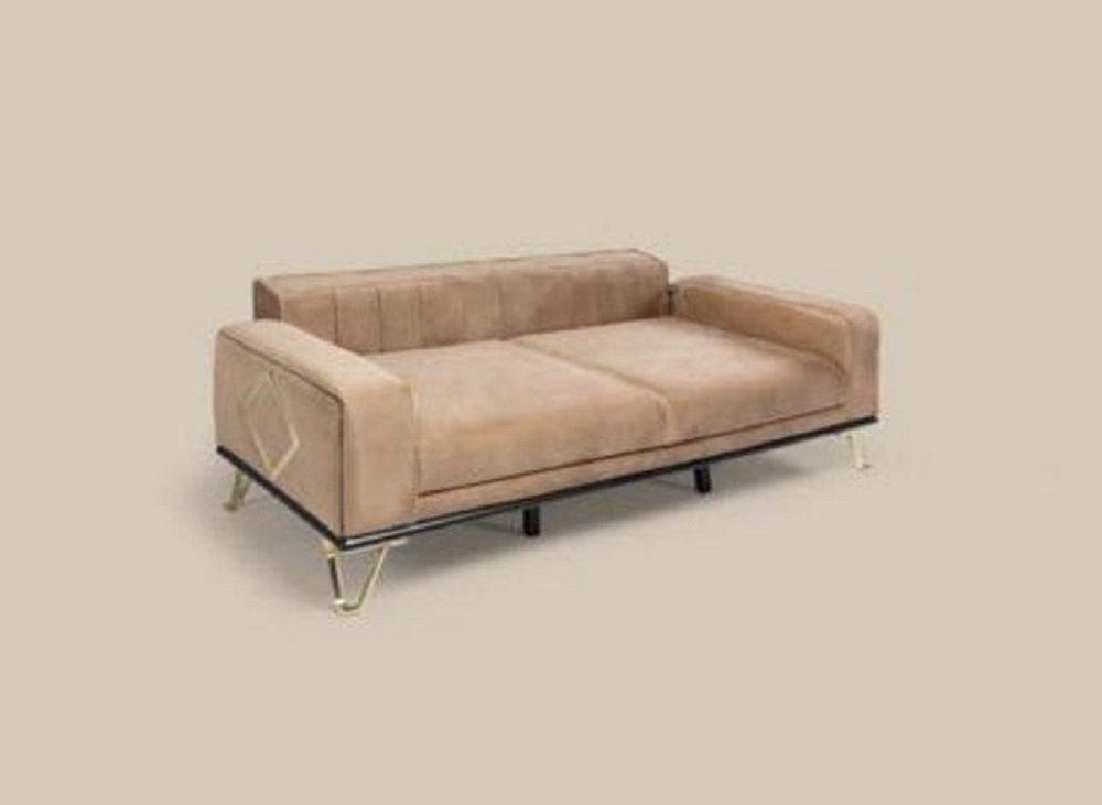 JVmoebel Neu Couch Sitzer 3-Sitzer Textil Sofa Moderner 3 Dreisitzer Beige