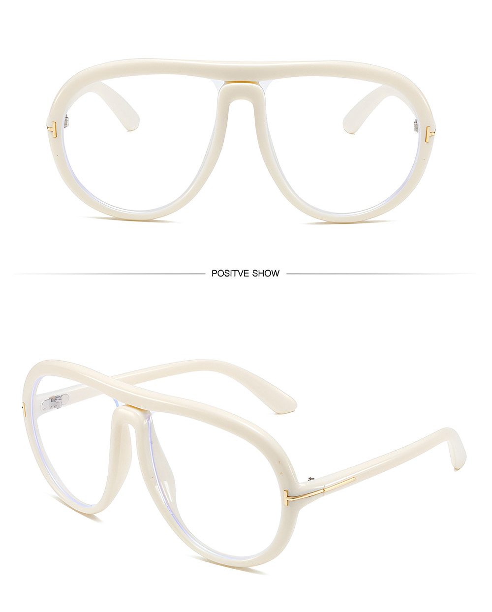 PACIEA Brille Ohne Sehstärke Damen Herren Oversized Anti Blaulicht Mode