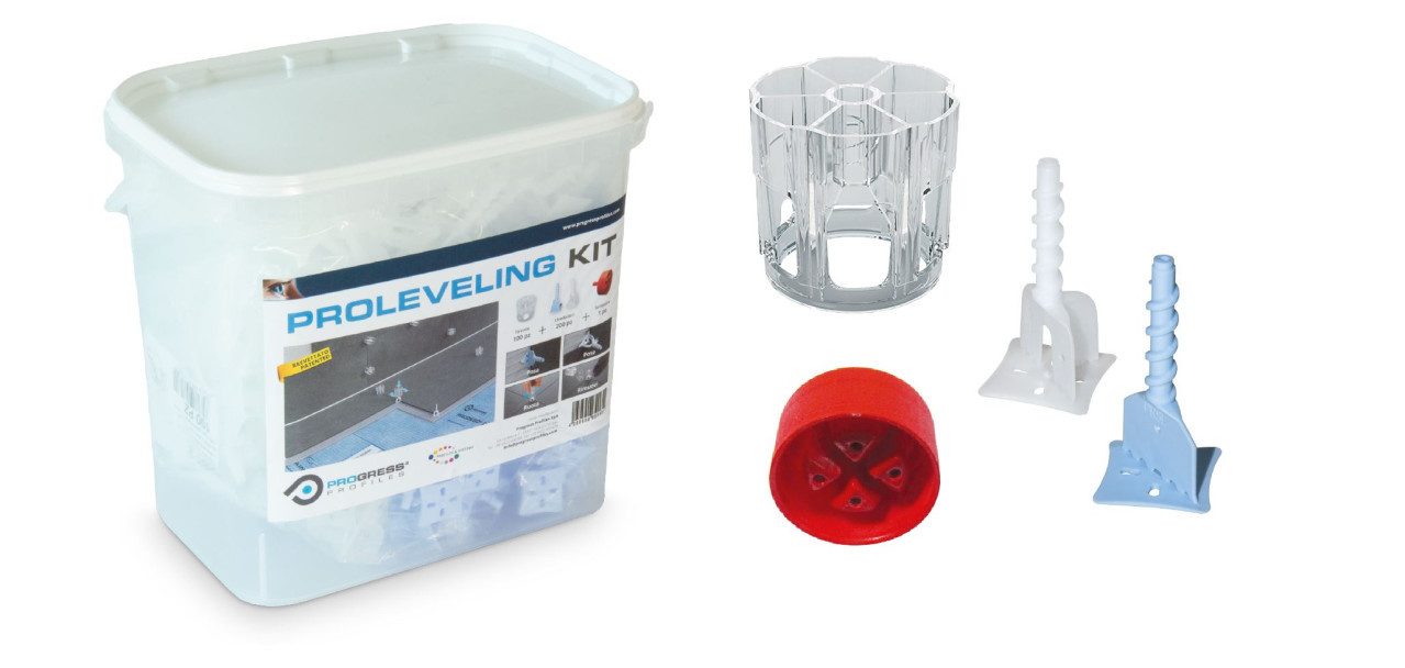 Progress Profiles Nivelliersystem Proleveling Fliesenzubehör-Eimer 251 tlg. für