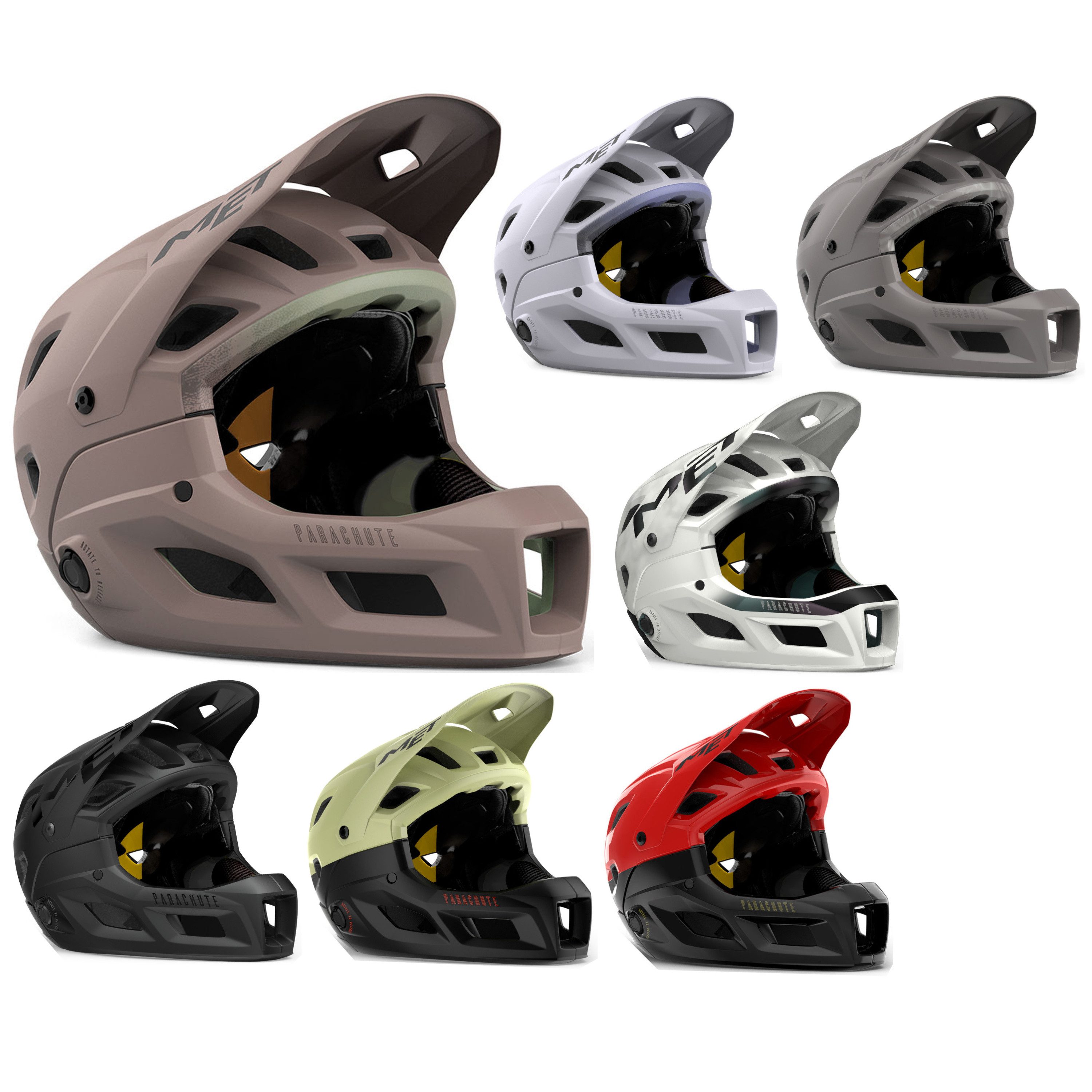 MET Fahrradhelm Parachute MCR MIPS Fullfacehelm Downhillhelm MTB