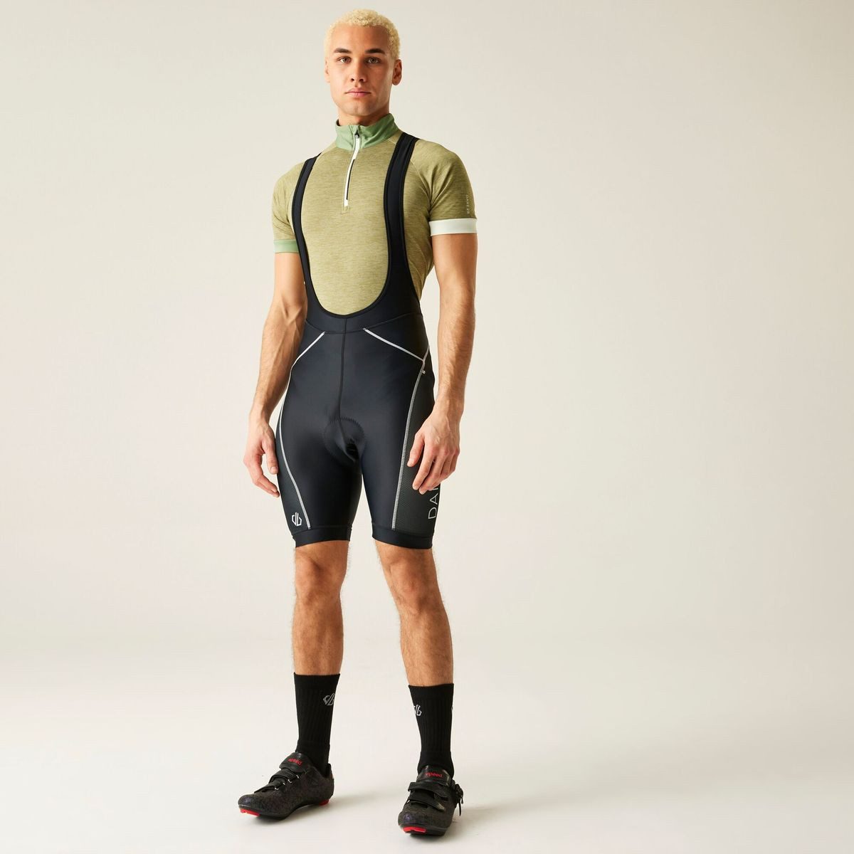 Dare2b Fahrradhose Ecliptic Bib Shrt Men Innovative Fahrradhose mit Gel-Kissen, Coolmax-Technologie und