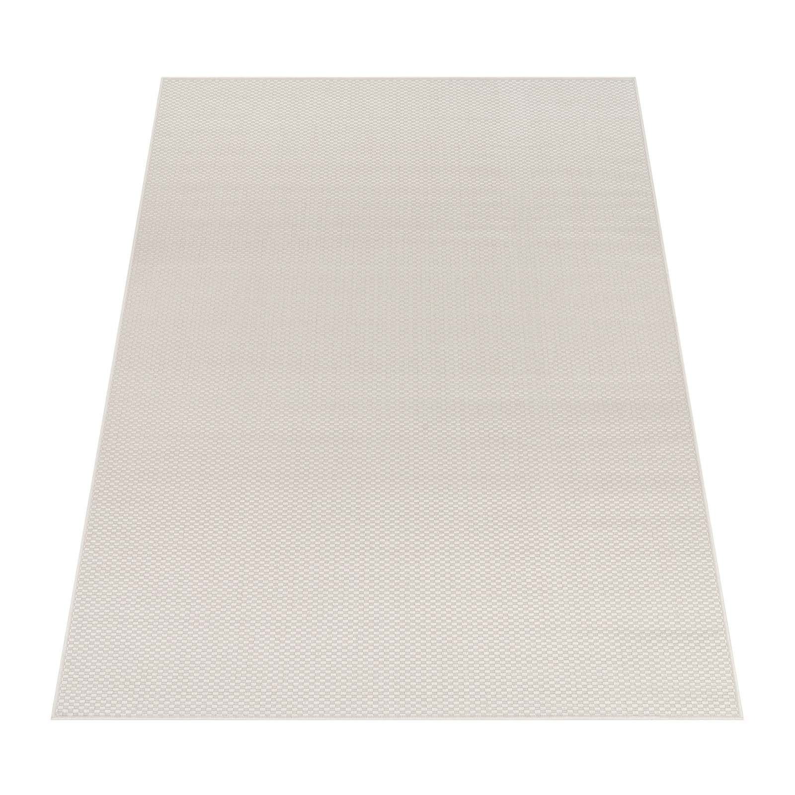 TaraCarpet Teppich Tara Carpet Columbia Meliert In & Outdoor auch für die Küche, rechteckig, Höhe: 5 mm, Balkon Terrasse Wintergarten creme meliert Esszimmer 80x150