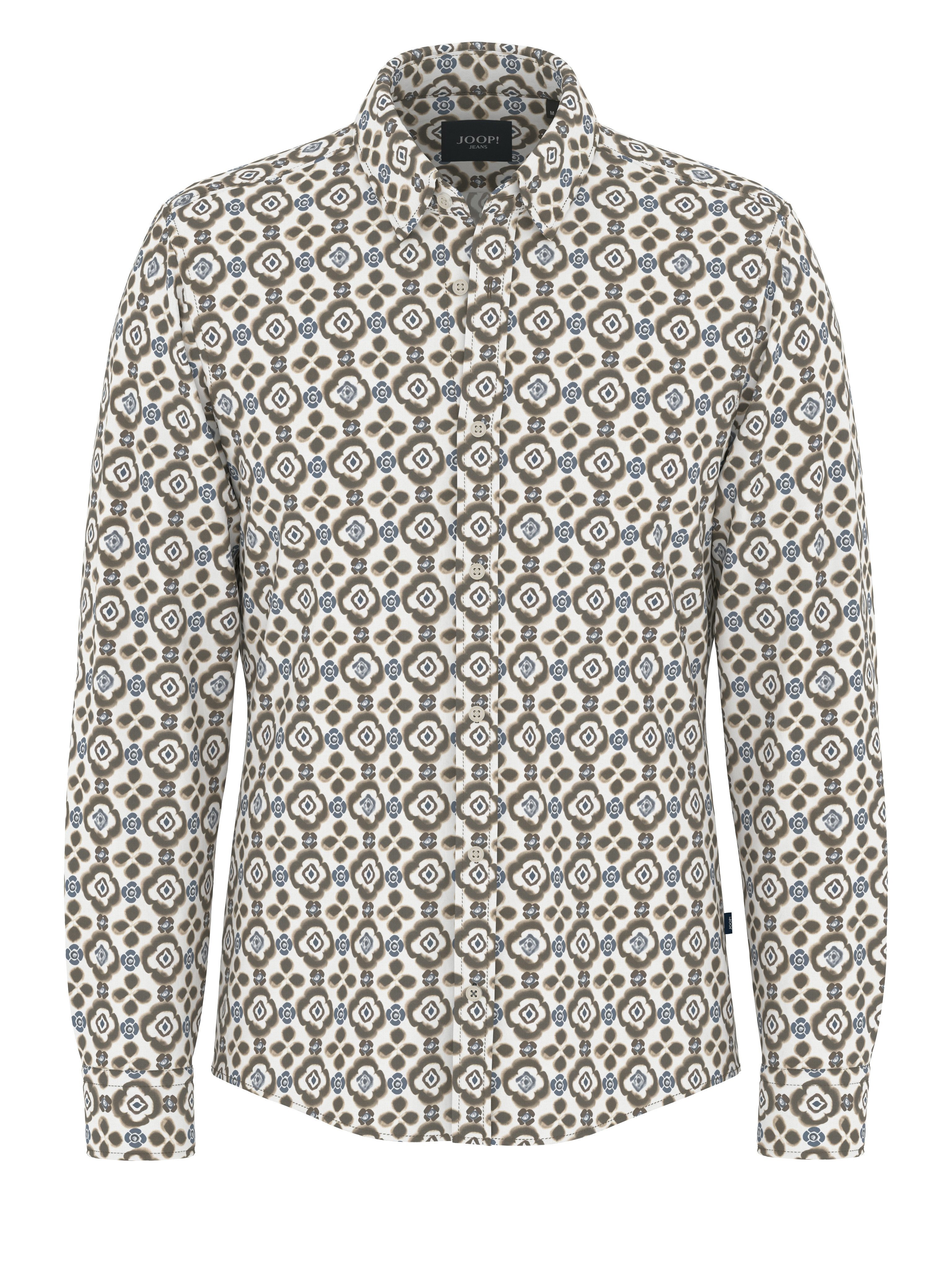 Joop Jeans Langarmhemd Hanson3-W mit Alloverprint günstig online kaufen