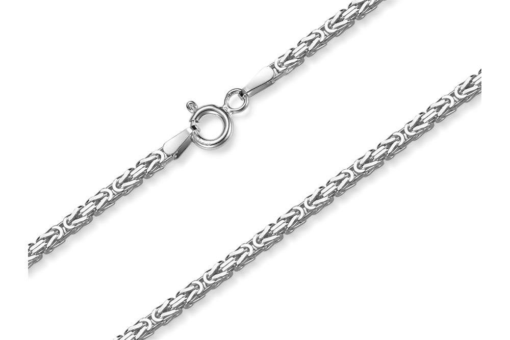 Silberkette Königskette 2mm - 925 Silber, Länge wählbar von 32-37cm