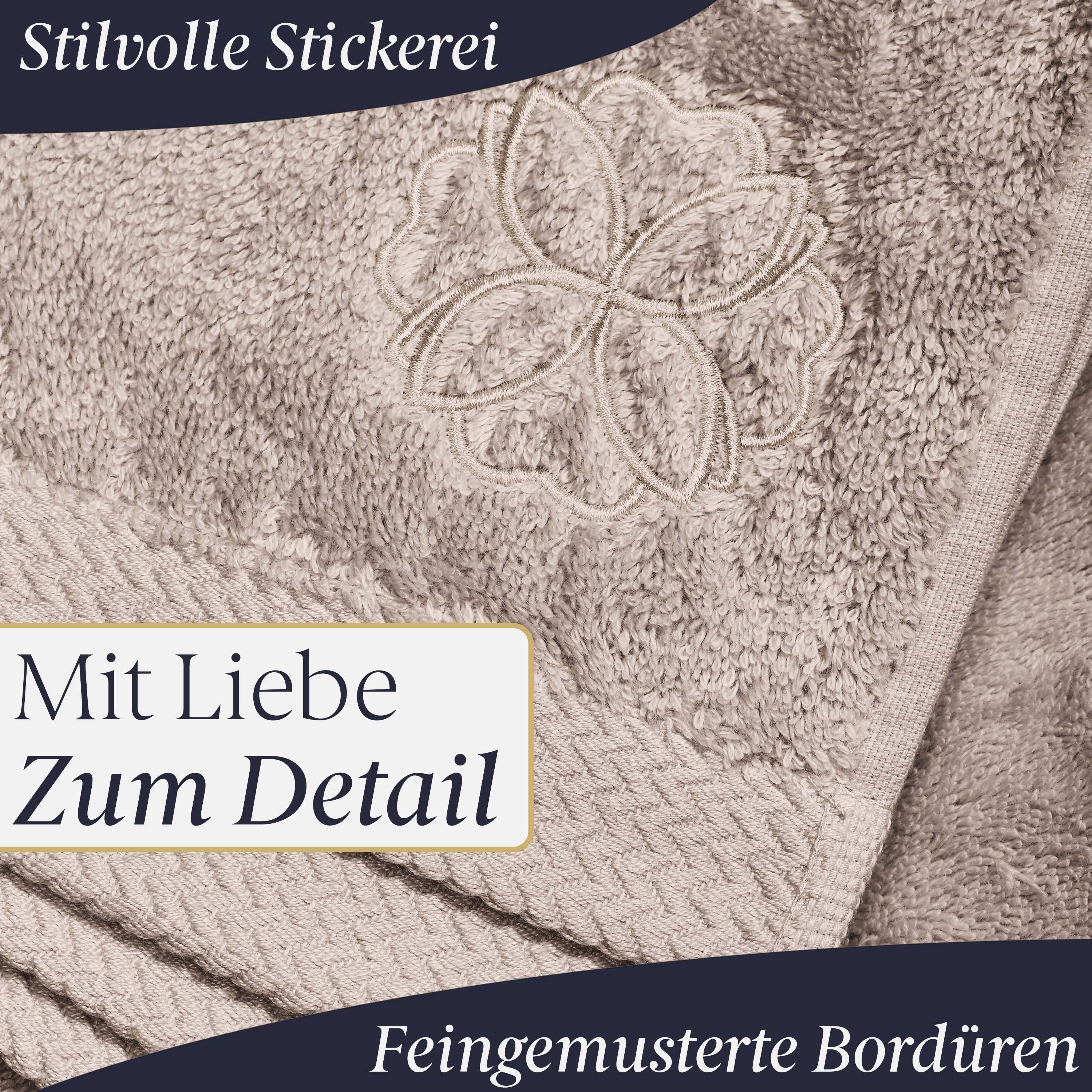 Liebenstein Handtuch Set Samtweiche Handtücher aus 100% Baumwolle, (4-St), beige Frottiertücher, 2x 50x100 cm & 2x 70x140 cm