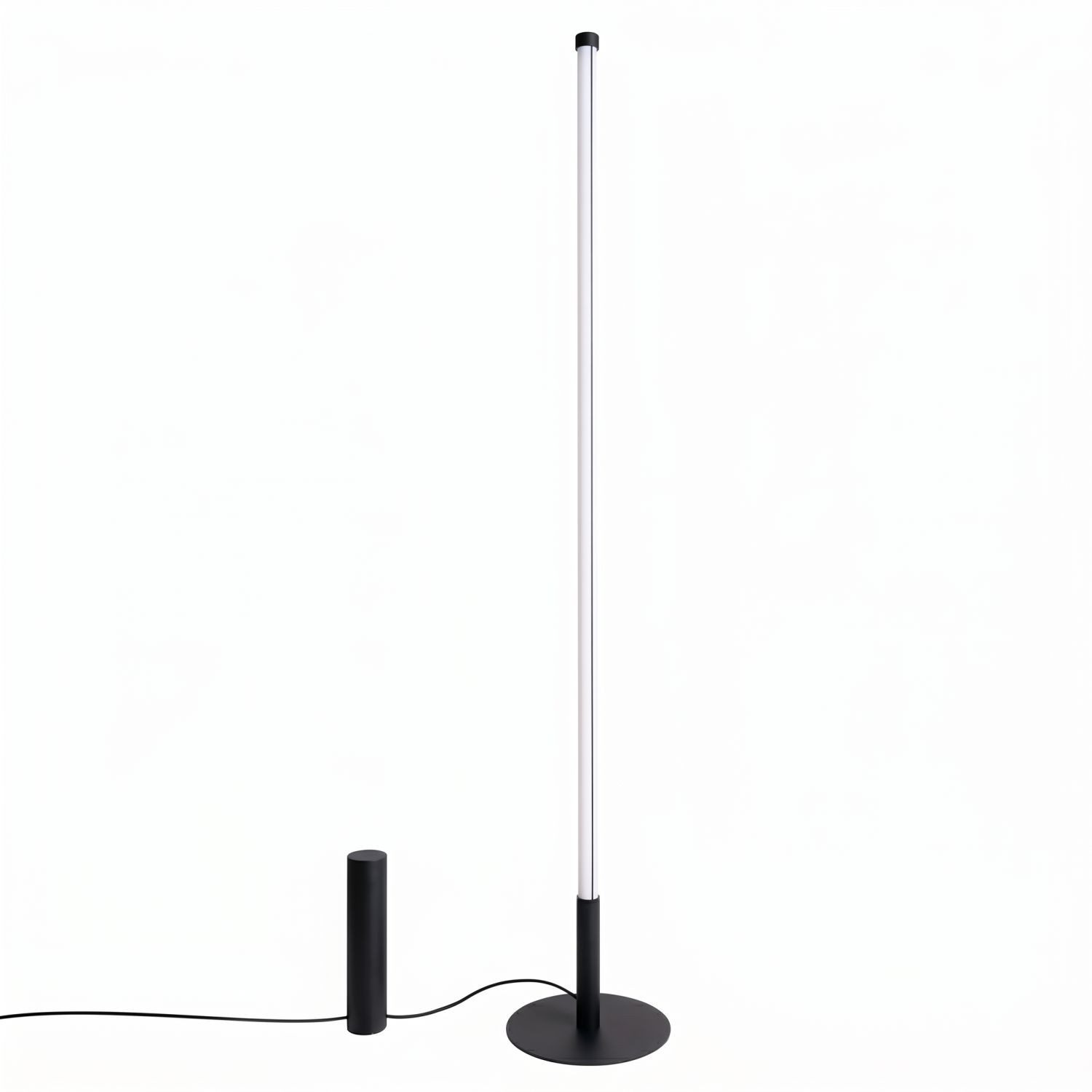 Licht-Erlebnisse Stehlampe ORSAY, LED fest integriert, Warmweiß, LED dimmbar Metall 150 cm Schwarz rund 3000 K 5157 lm Modern