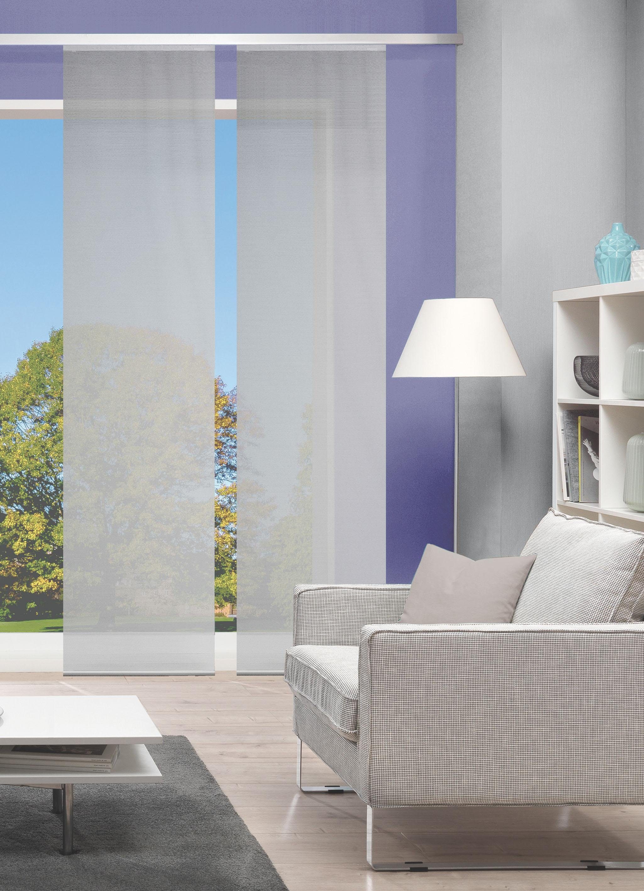 Vision S Schiebegardine 2ER SET ROM (2 St), Paneelwagen, halbtransparent, HxB: 260x60, Schiebevorhang 2er Set Uni
