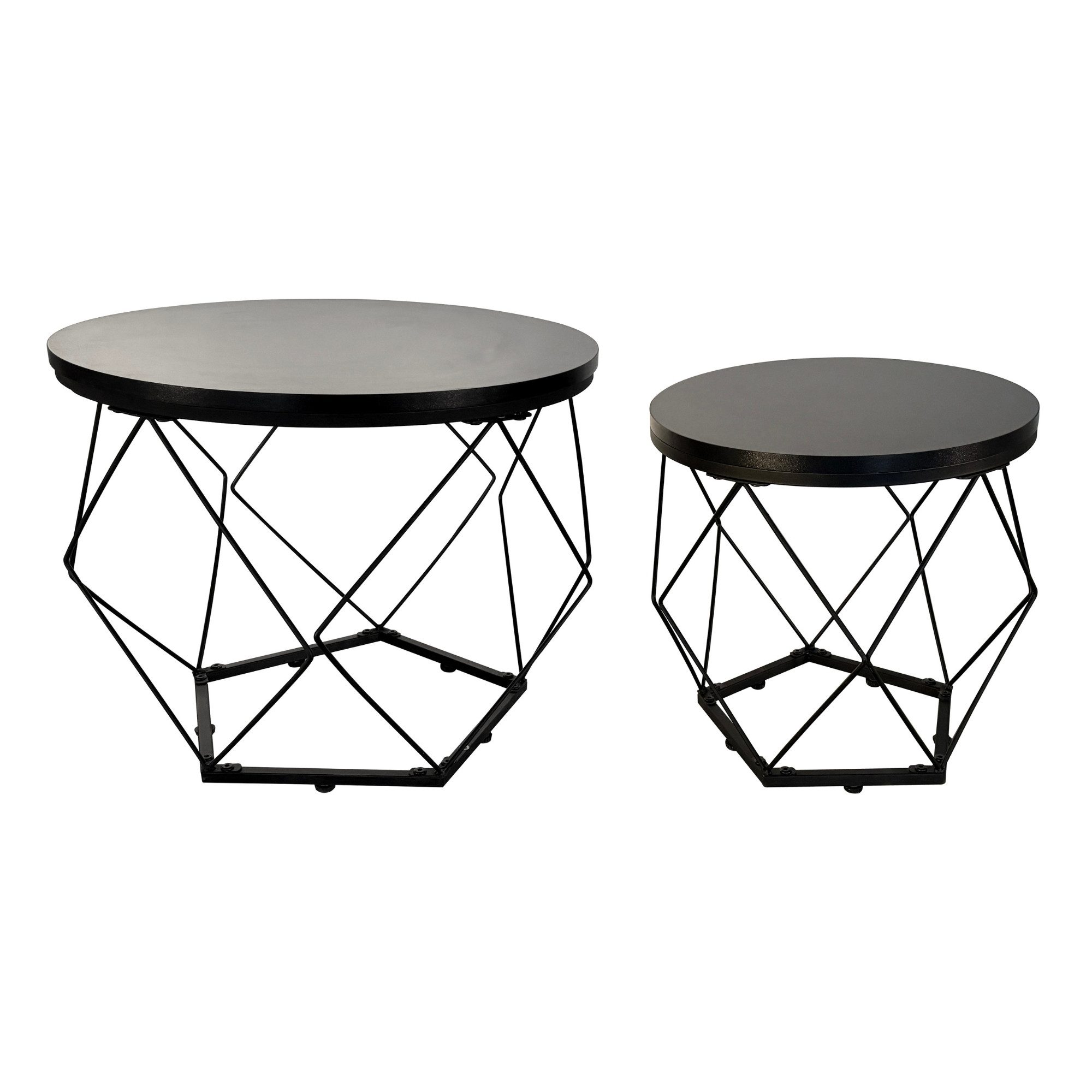 Home Collective Couchtisch Set, Wohnzimmertisch, Rund günstig online kaufen