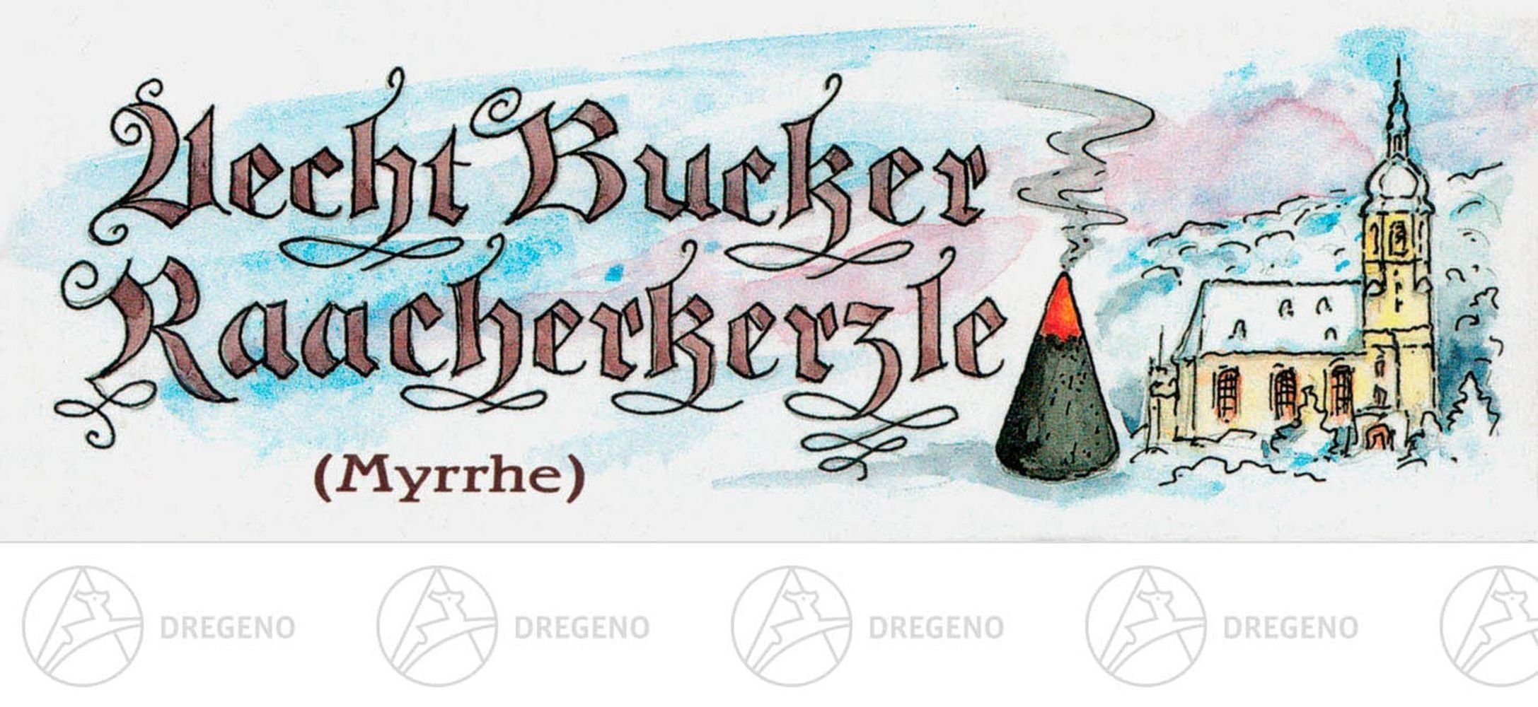 Dregeno Erzgebirge Räuchermännchen Bucker Räucherkerzen Myrrhe 24 Kerzen NEU, Räucherkerzen Myrrhe