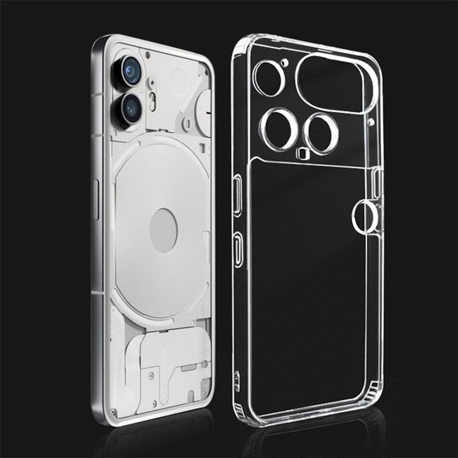 Wigento Handyhülle Für Nothing Phone 3 Crystal TPU / PC Hybrid Airbag Hülle Transparent, Crystal TPU + PC Hülle mit stoßfesten Airbag-Ecken