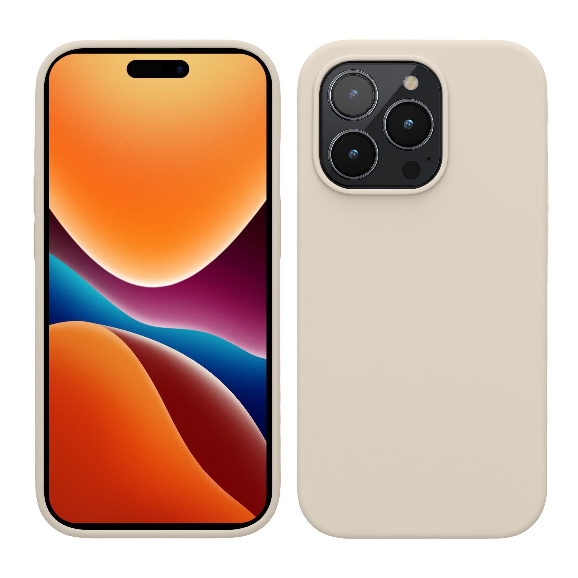 kwmobile Handyhülle Hülle für Apple iPhone 14 Pro, Hülle Silikon gummiert - Handyhülle - Handy Case Cover