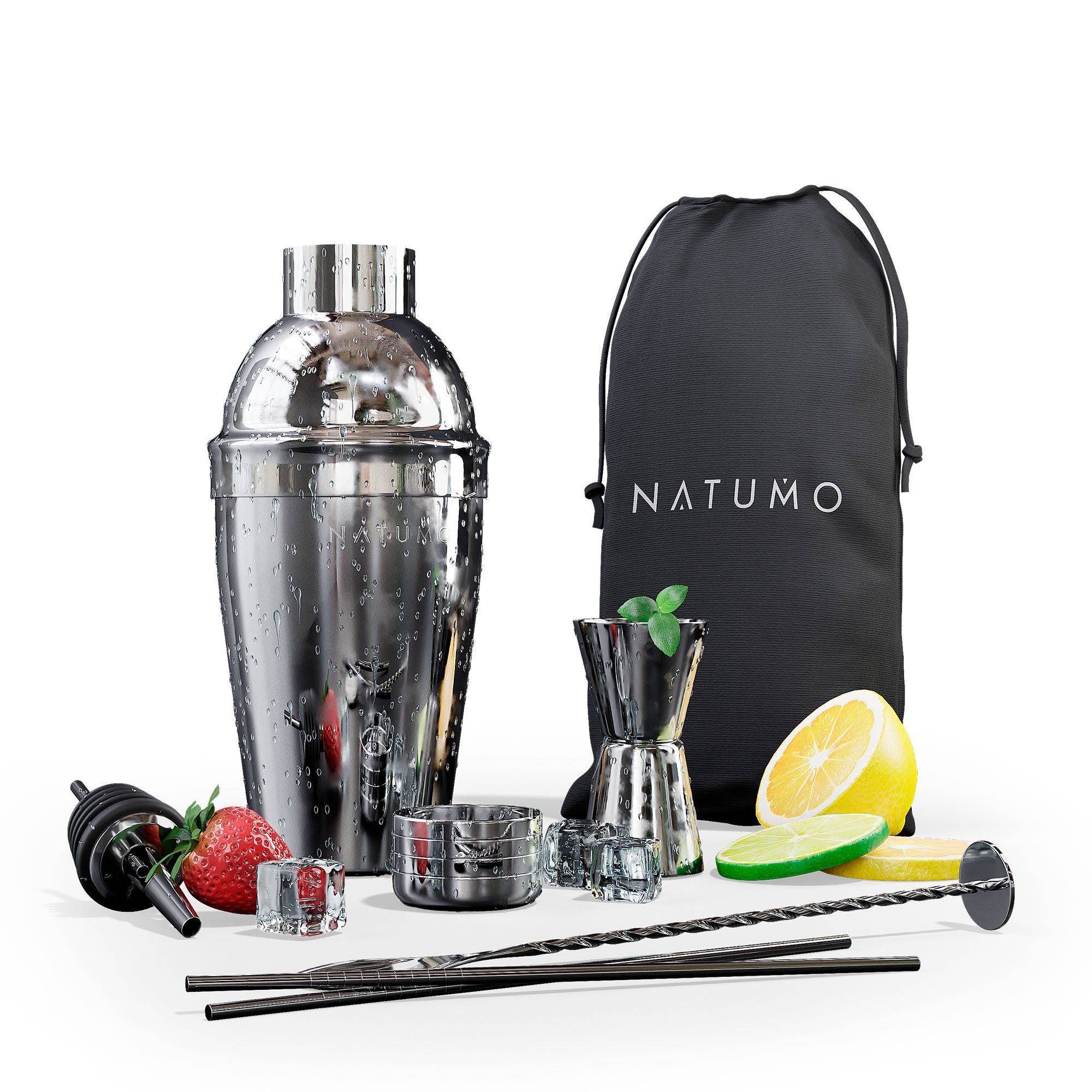 natumo Cocktail Shaker 10tlg. Cocktail Shaker Set aus hochwertigem
