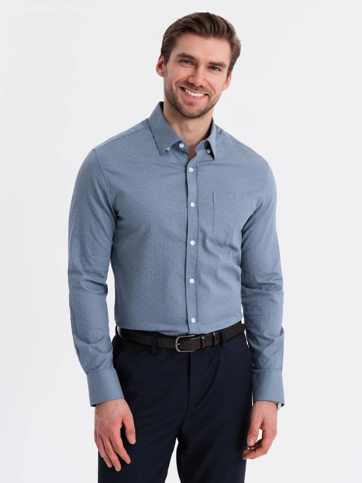 OMBRE Langarmhemd Herrenhemd SLIM FIT aus günstig online kaufen