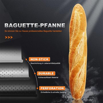 PFCTART Brotbackform Baguette Backform, Antihaft Perforierte Französische Backblech