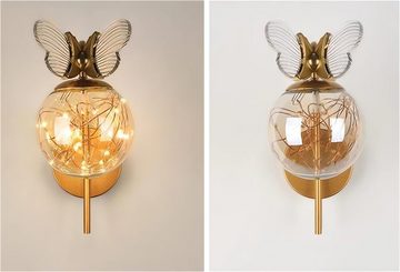 Rouemi Wandleuchte Wandstrahler, stilvolle minimalistische Schmetterlings-Wandleuchten