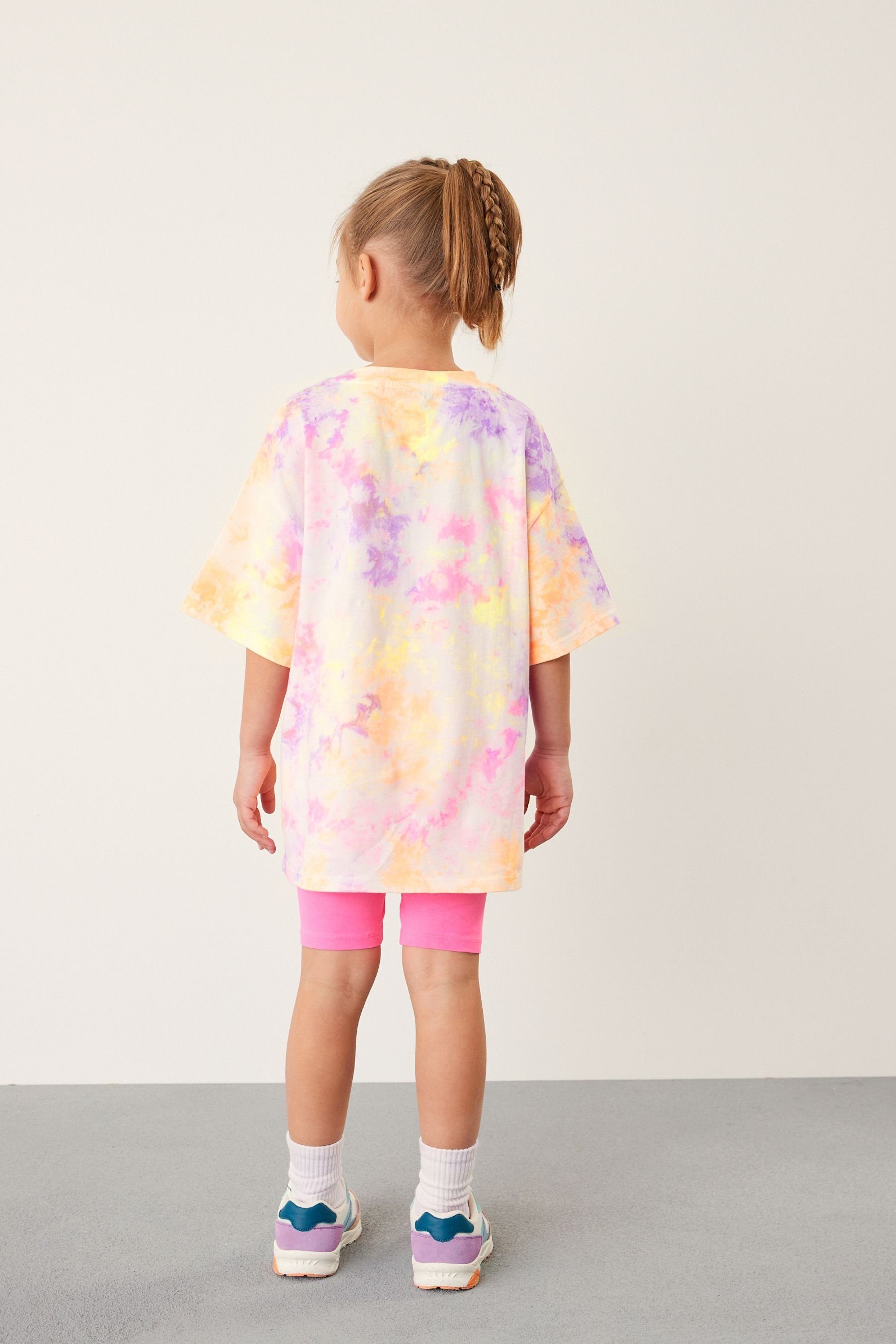 im Fluro Pink Tie Set (2-tlg) Shorts & Radlershorts T-Shirt Next Shirt Dye und