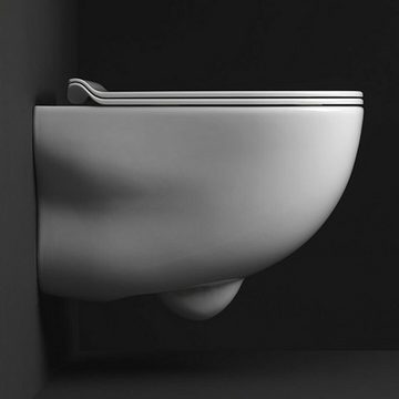 CHRIS BERGEN Tiefspül-WC Jade, spülrandlose Toilette komplett mit WC-Sitz