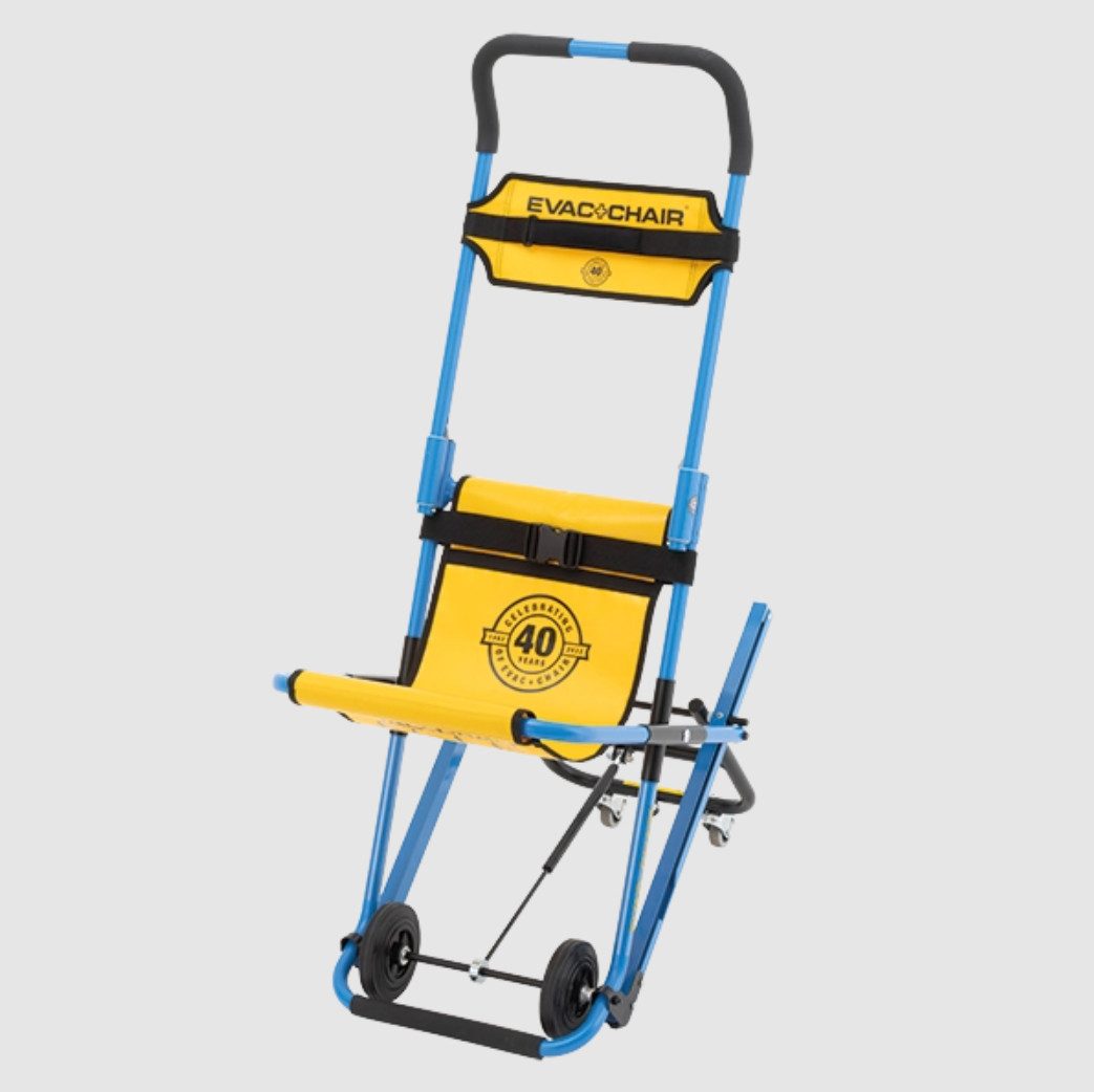DocMed Transportrollstuhl Evac+Chair Modell MK5 Evakuierungsstuhl, Innovatives Gleitbandsystem, Hohe Tragfähigkeit