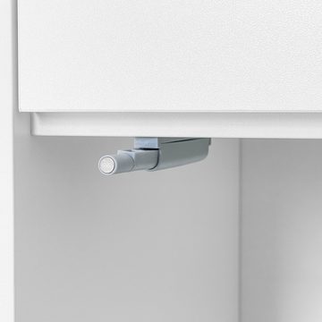 WISHDOR Schminktisch drei geräumigen Schubladen und einer Tür (Mit LED-Spiegel), Weiß Schminktisch-Set,Maße: B99,8/H76.9/T40 cm(ohne Hocker)