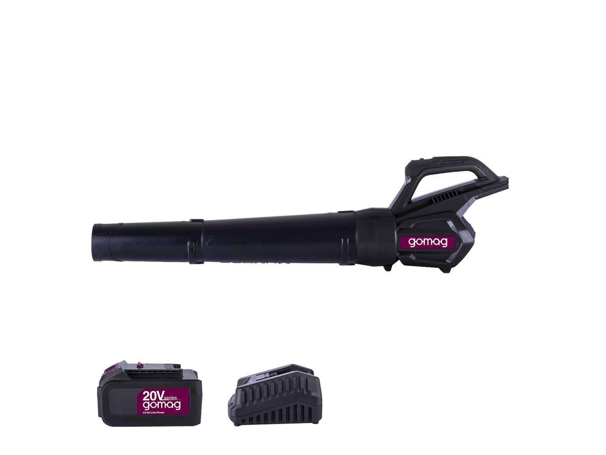 Gomag Akku-Laubbläser GO-LAB700 4,0 Ah Akku + Ladegerät, (Set, 3 St), Maximal 155 km/h