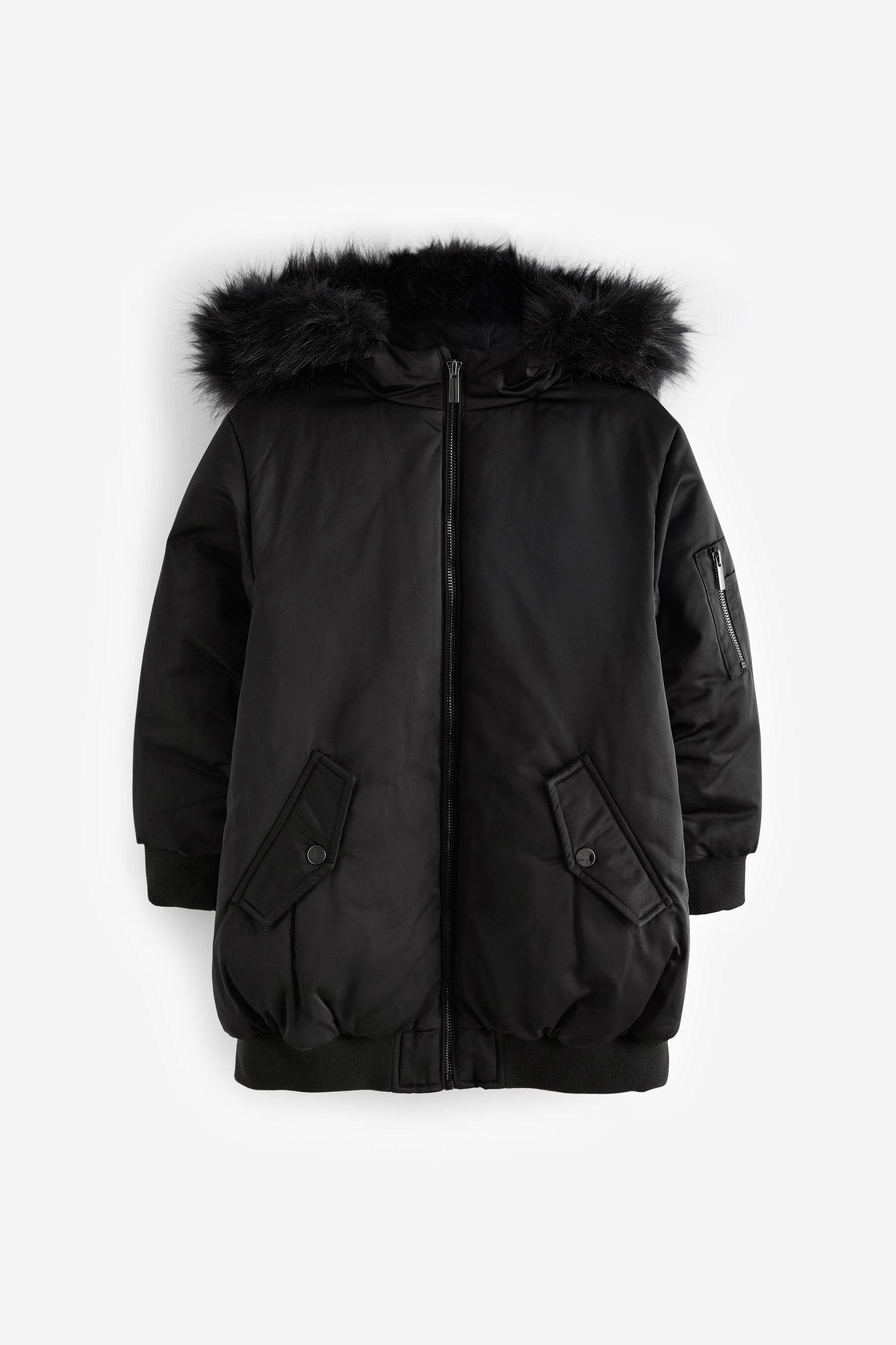 Next Winterjacke Langer spritzwasserabweisender Steppblouson (1-St)