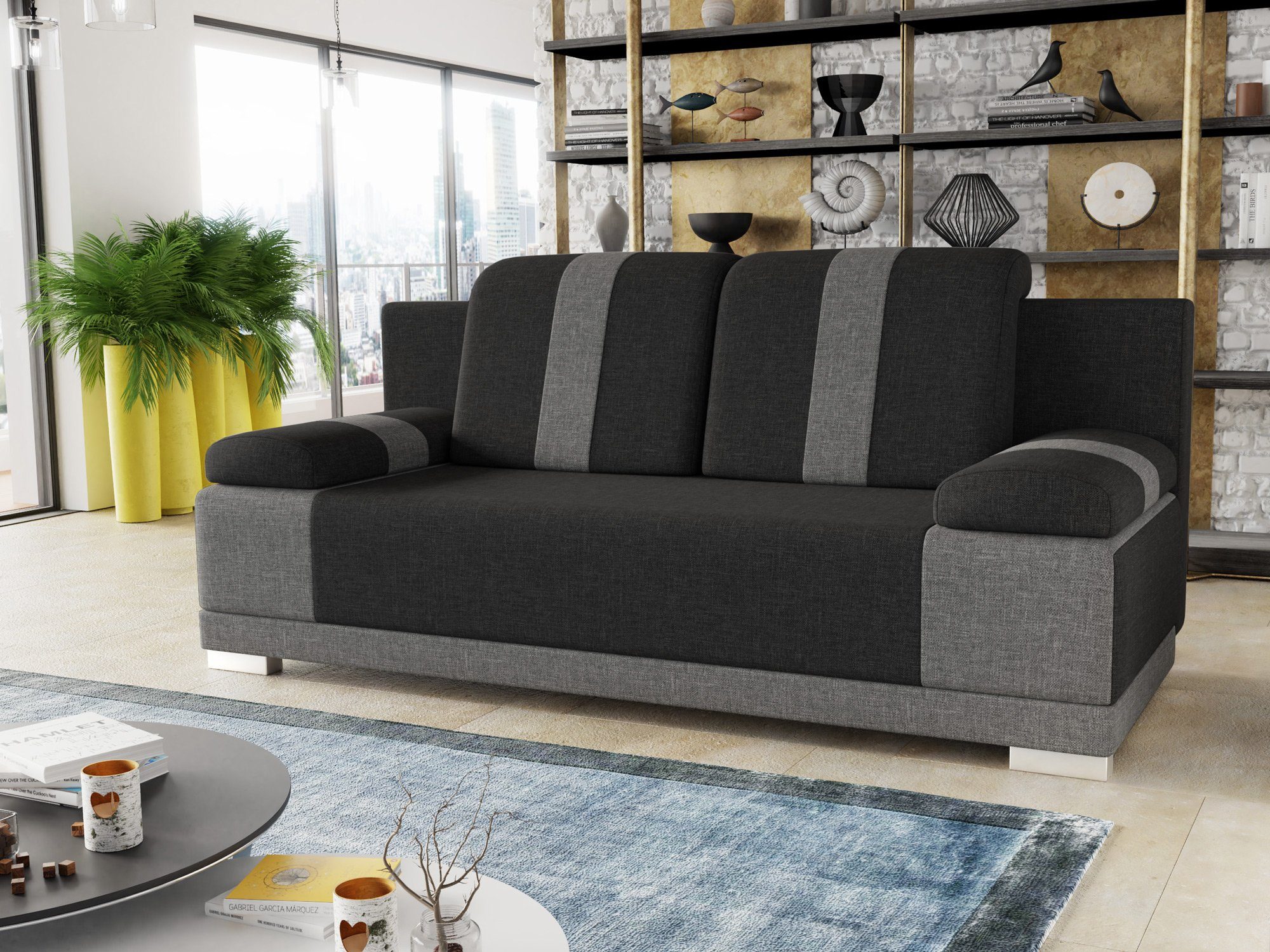 Sofnet Schlafsofa Imola, mit Schlaffunktion und Bettkasten, Bettsofa, Couch, Sofagarnitur Sawana 14 + 05