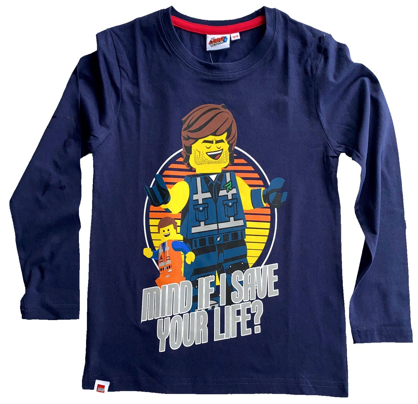 Langarmshirt 2x Lego Movie Langarm T-Shirt Blau Jungen Sweatshirt Doppelpack