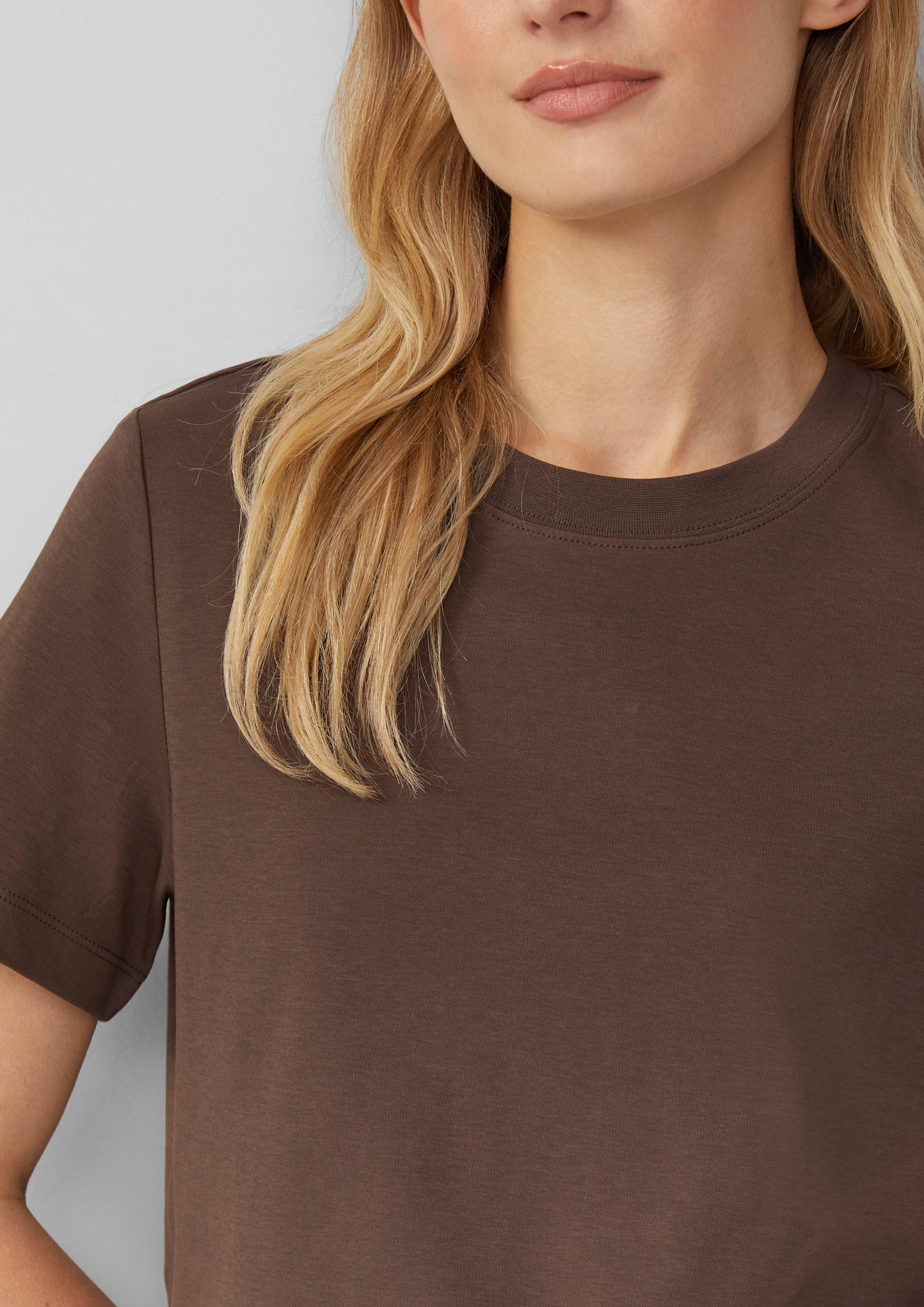s.Oliver Kurzarmshirt Verkürztes T-Shirt aus Interlockjersey günstig online kaufen